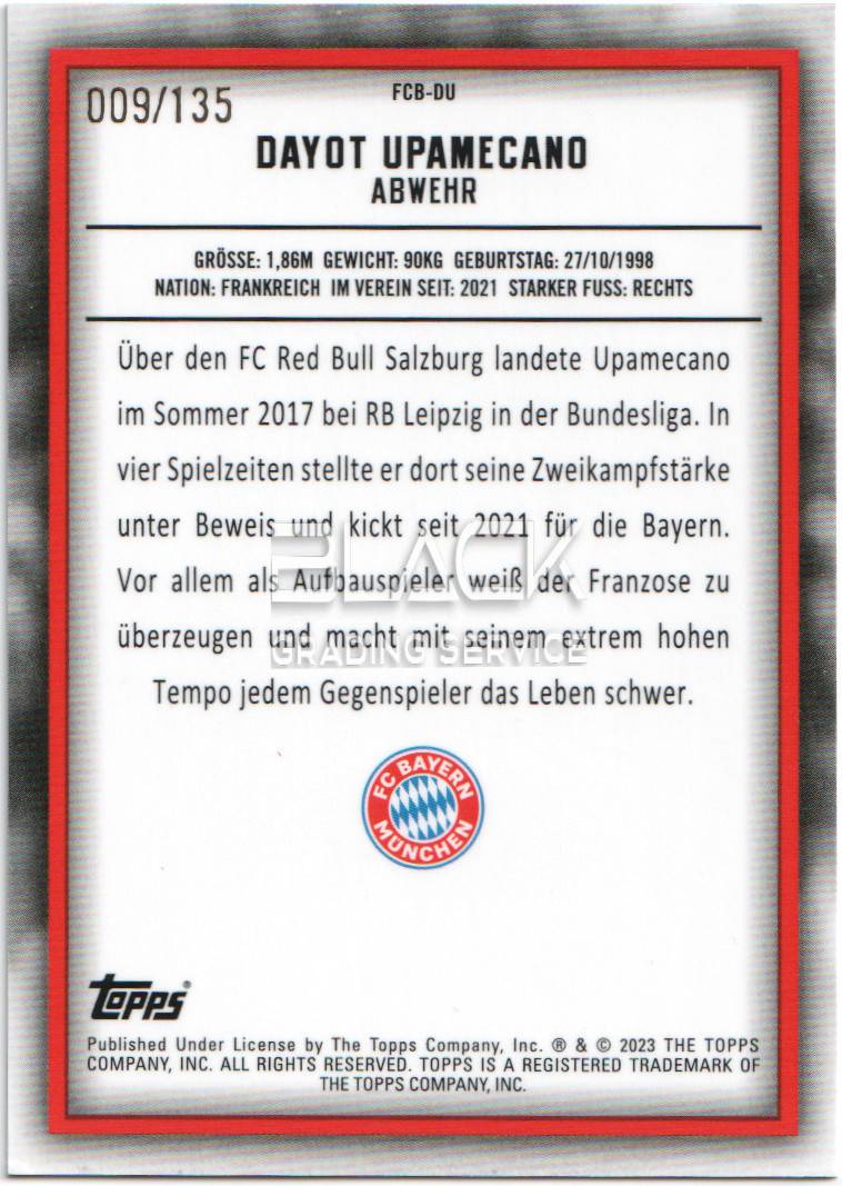 Back - Topps FC Bayern Team Set