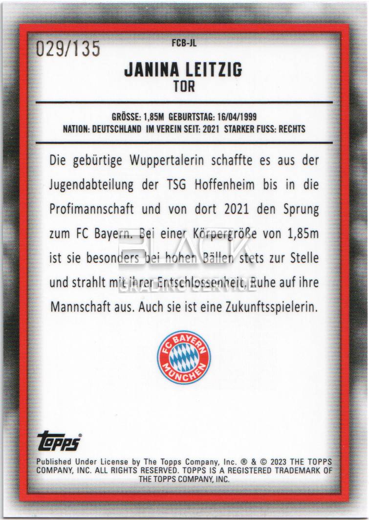 Back - Topps FC Bayern Team Set