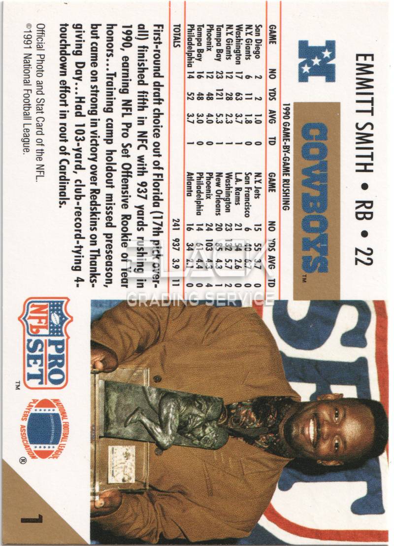 Back - NFL Pro Set 1990 Pro Set Offensive Rookie of the Year
