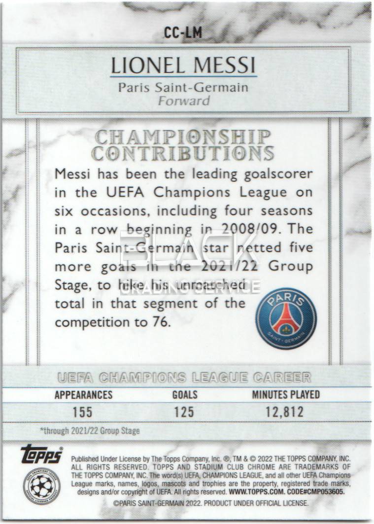 Back - Topps Uefa CL STADIUM CLUB CHROME