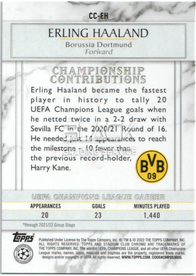 Back - Topps Uefa CL STADIUM CLUB CHROME