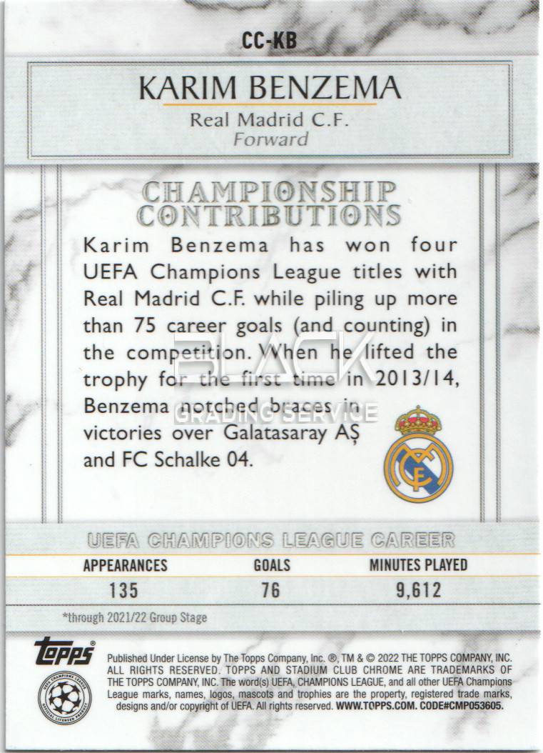 Back - Topps Uefa CL STADIUM CLUB CHROME