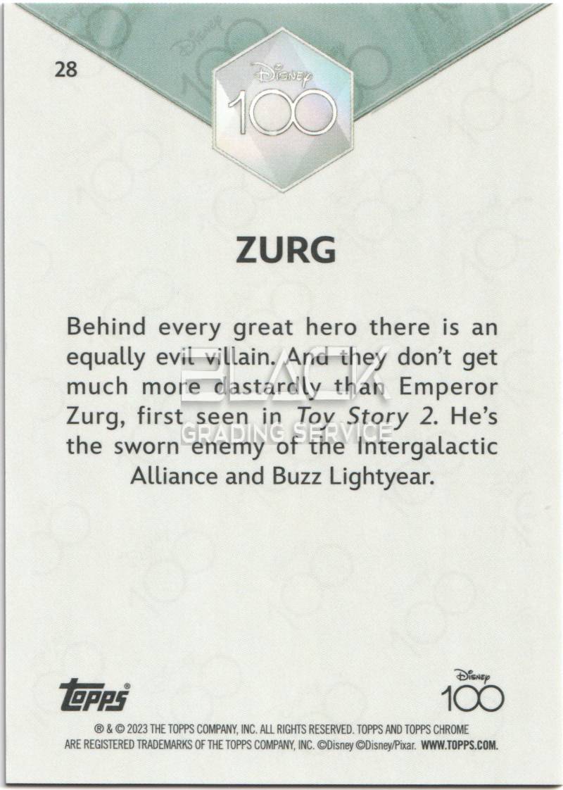 Back - Topps Chrome Disney 100