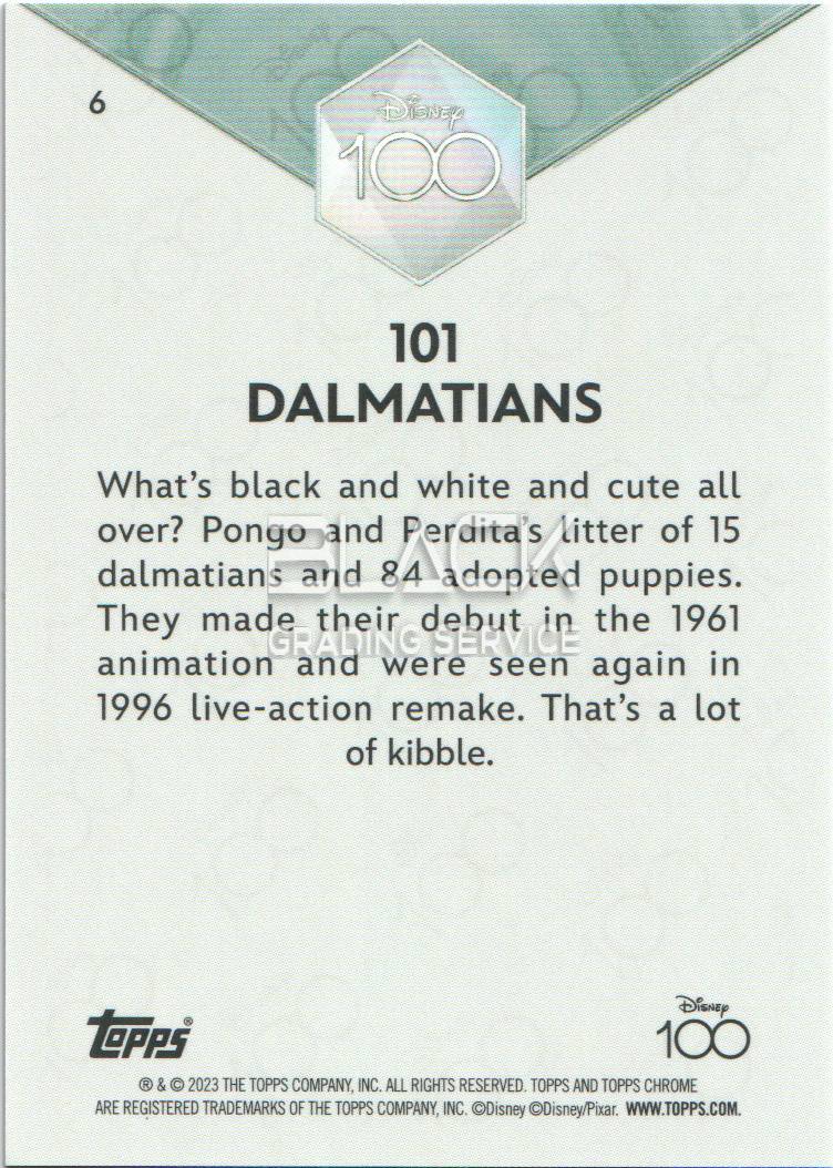 Back - Topps Chrome Disney 100