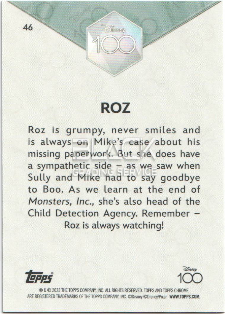 Back - Topps Chrome Disney 100