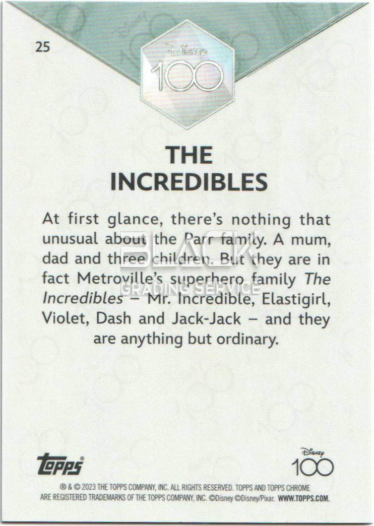 Back - Topps Chrome Disney 100