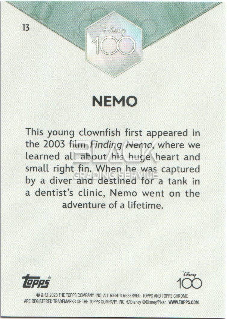 Back - Topps Chrome Disney 100