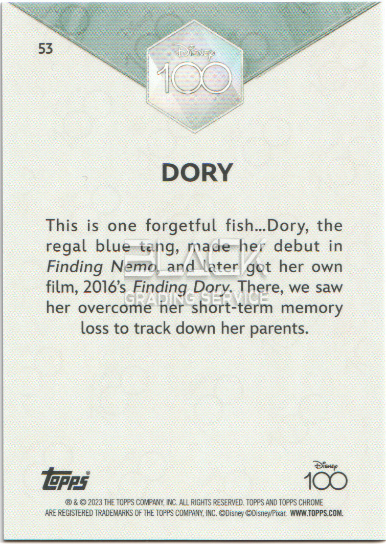 Back - Topps Chrome Disney 100