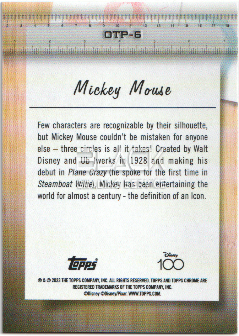 Back - Topps Chrome Disney 100