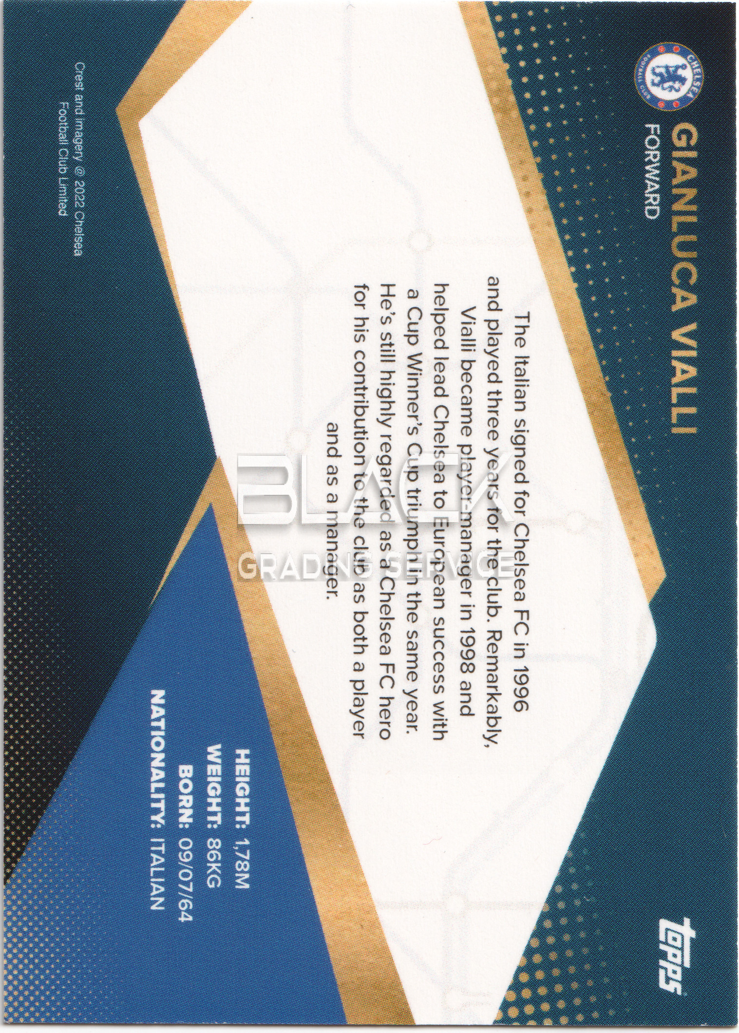 Back - Topps Chelsea FC Team Set