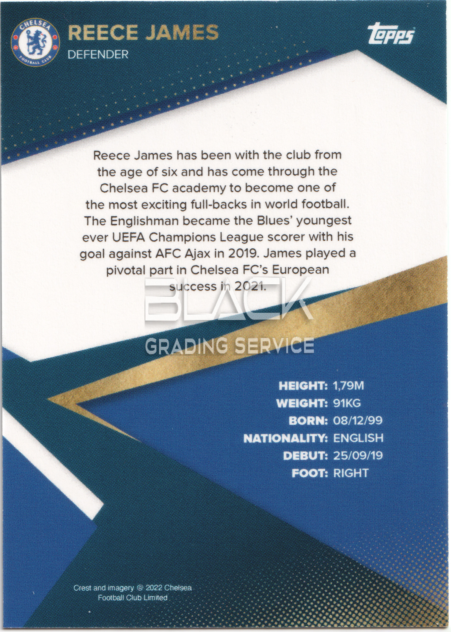 Back - Topps Chelsea FC Team Set