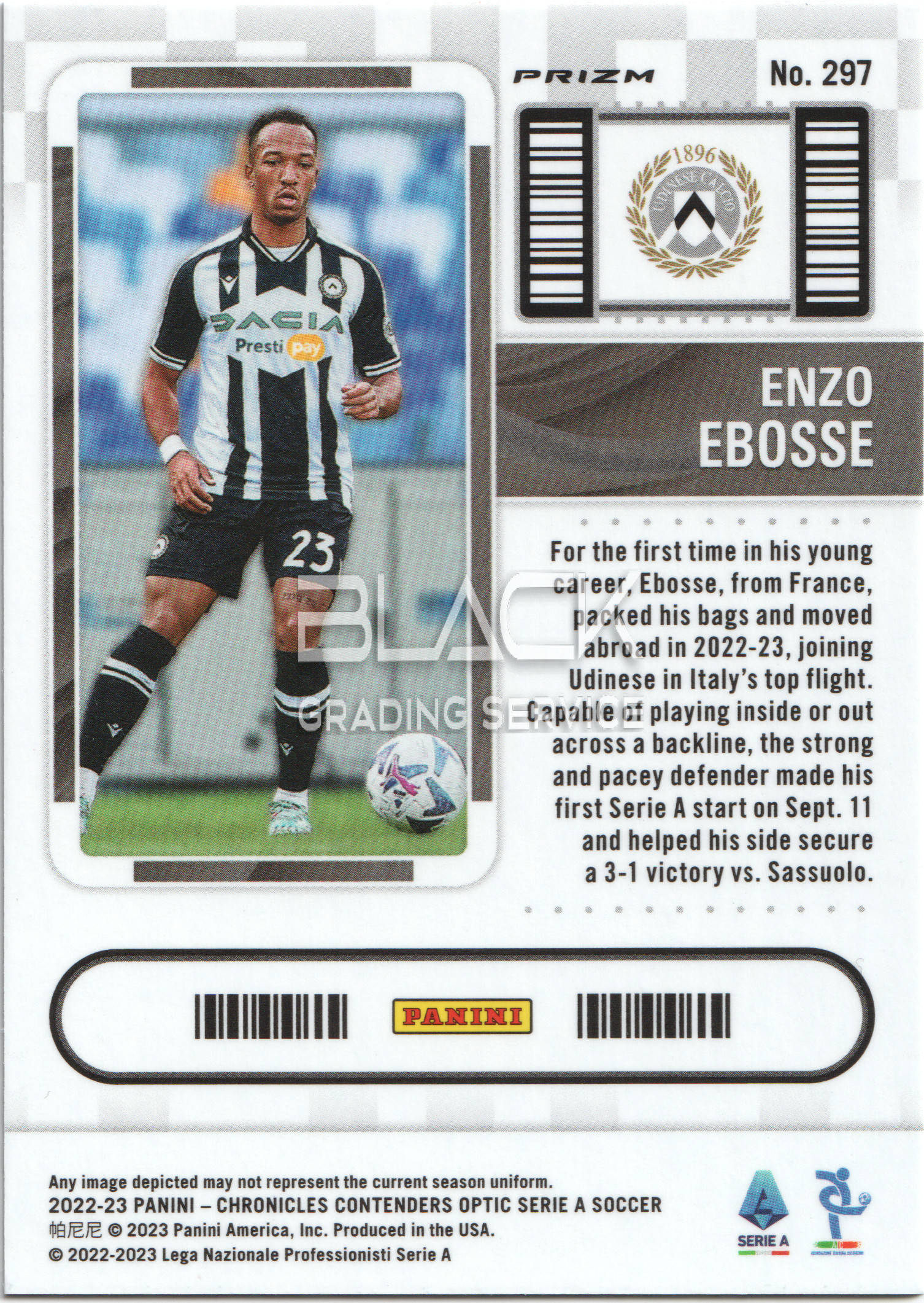 Back - Panini Chronicles Contenders Optic