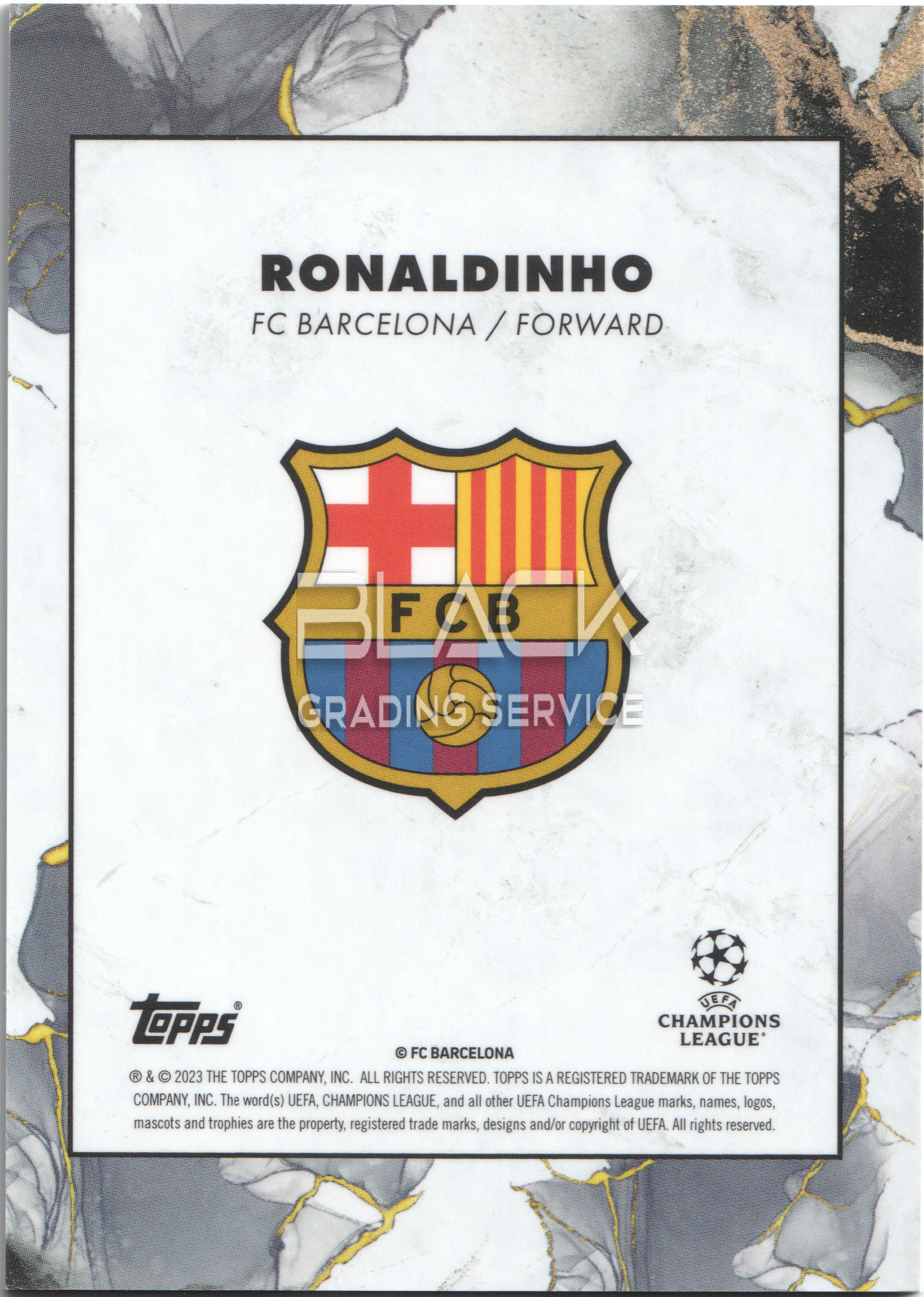 Back - Topps UCC Inception