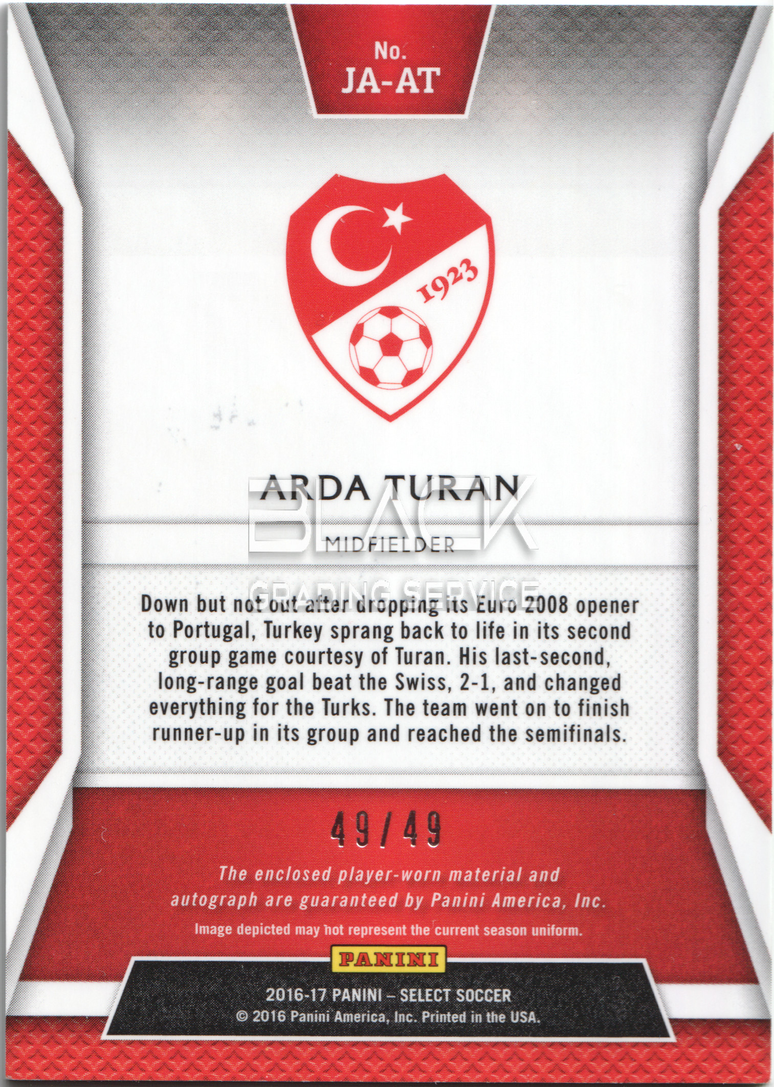 Back - Panini Select Soccer