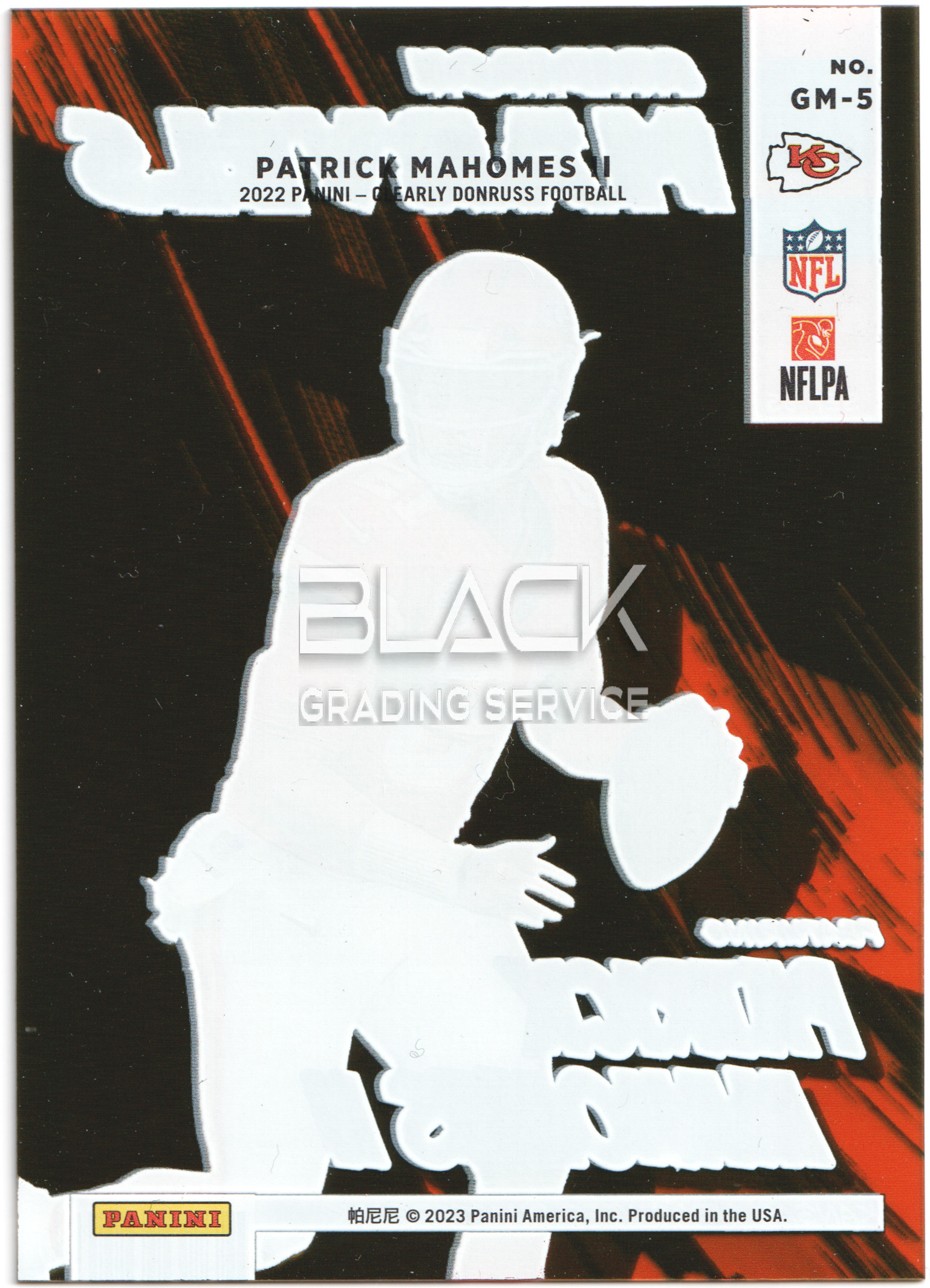 Back - Panini Clearly Donruss