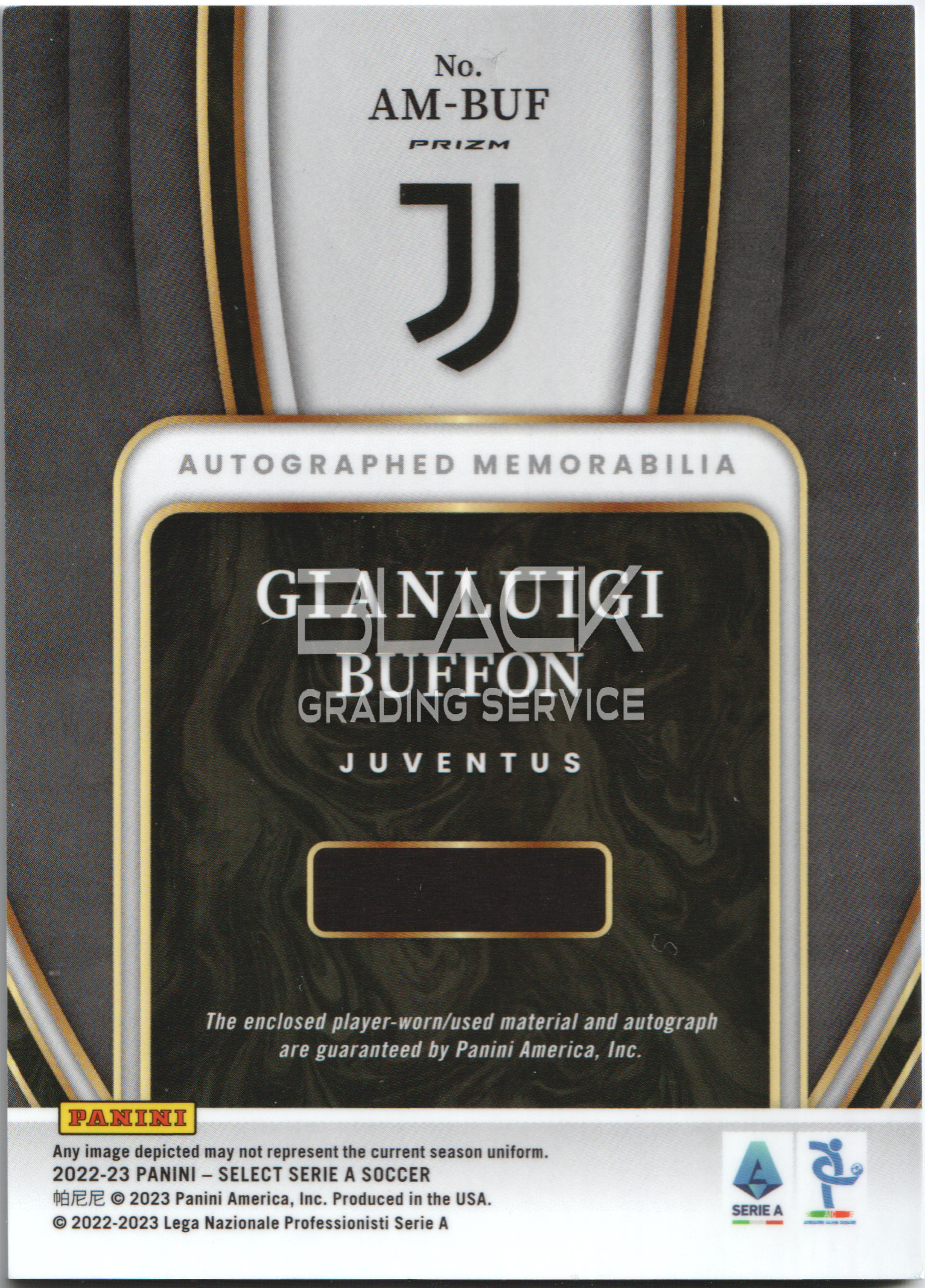 Back - Panini Select Serie A 