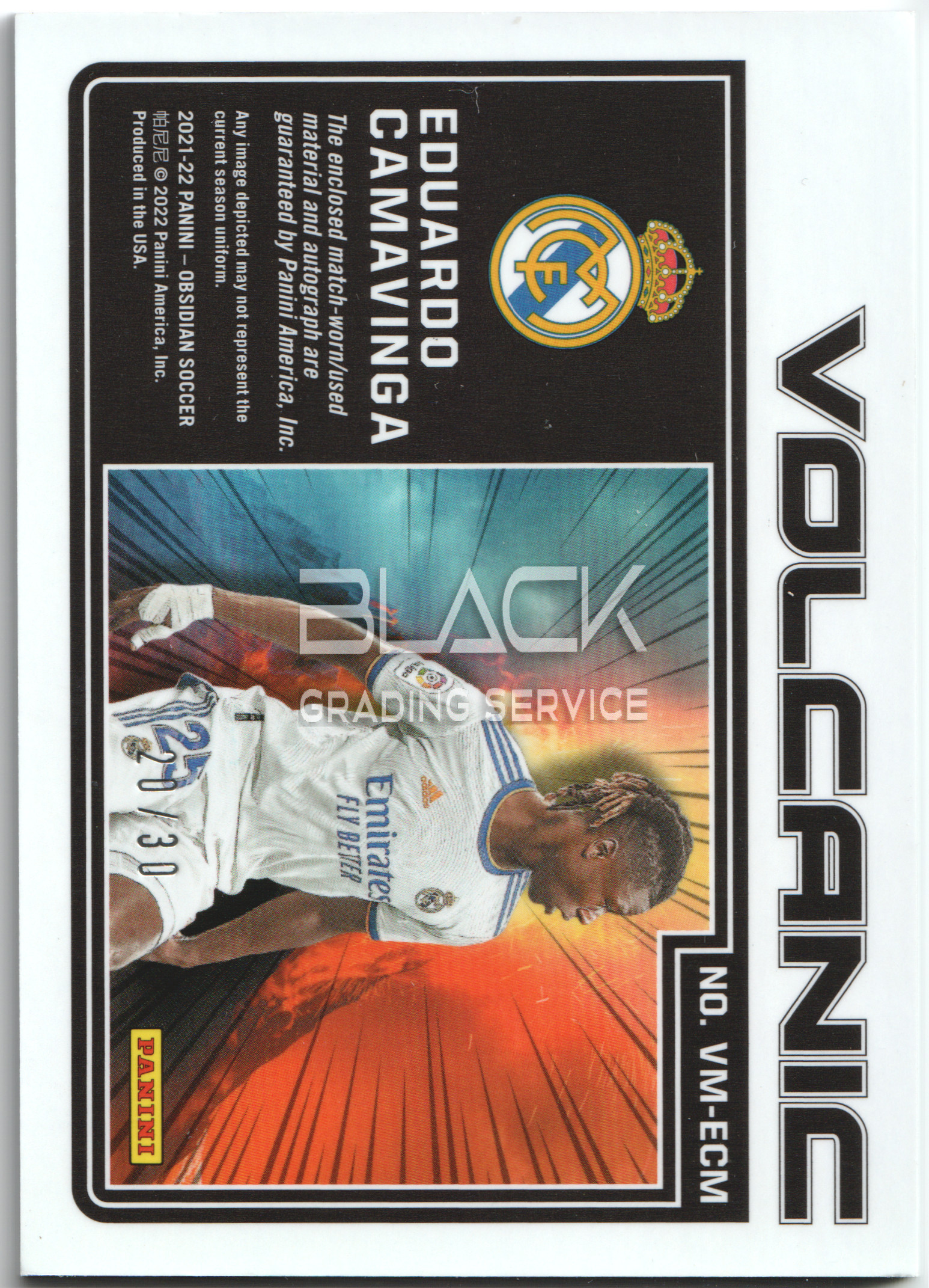 Back - Panini Obsidian 