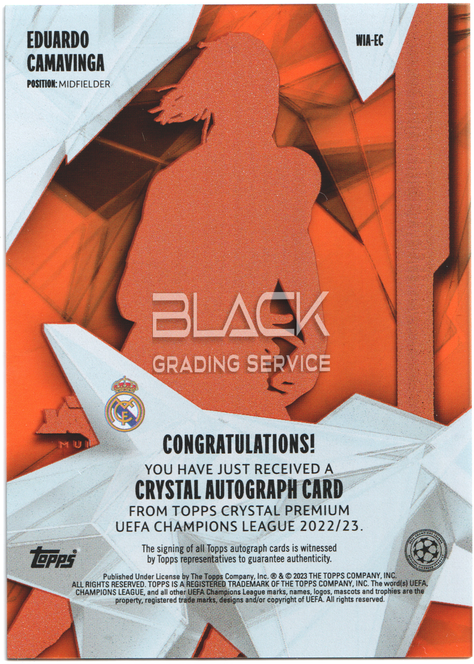 Back - Topps Crystal UCL