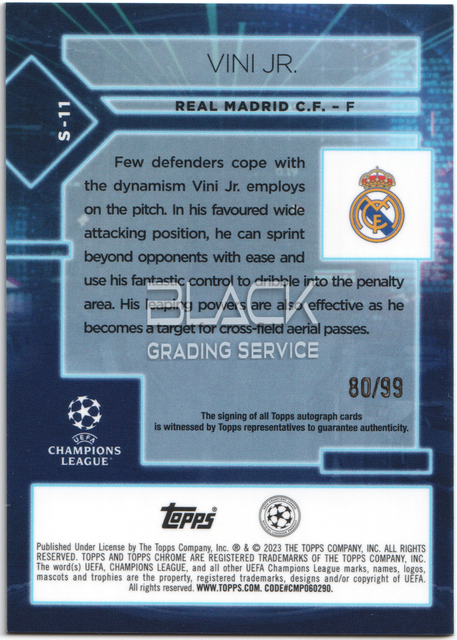 Back - Topps Chrome UCC