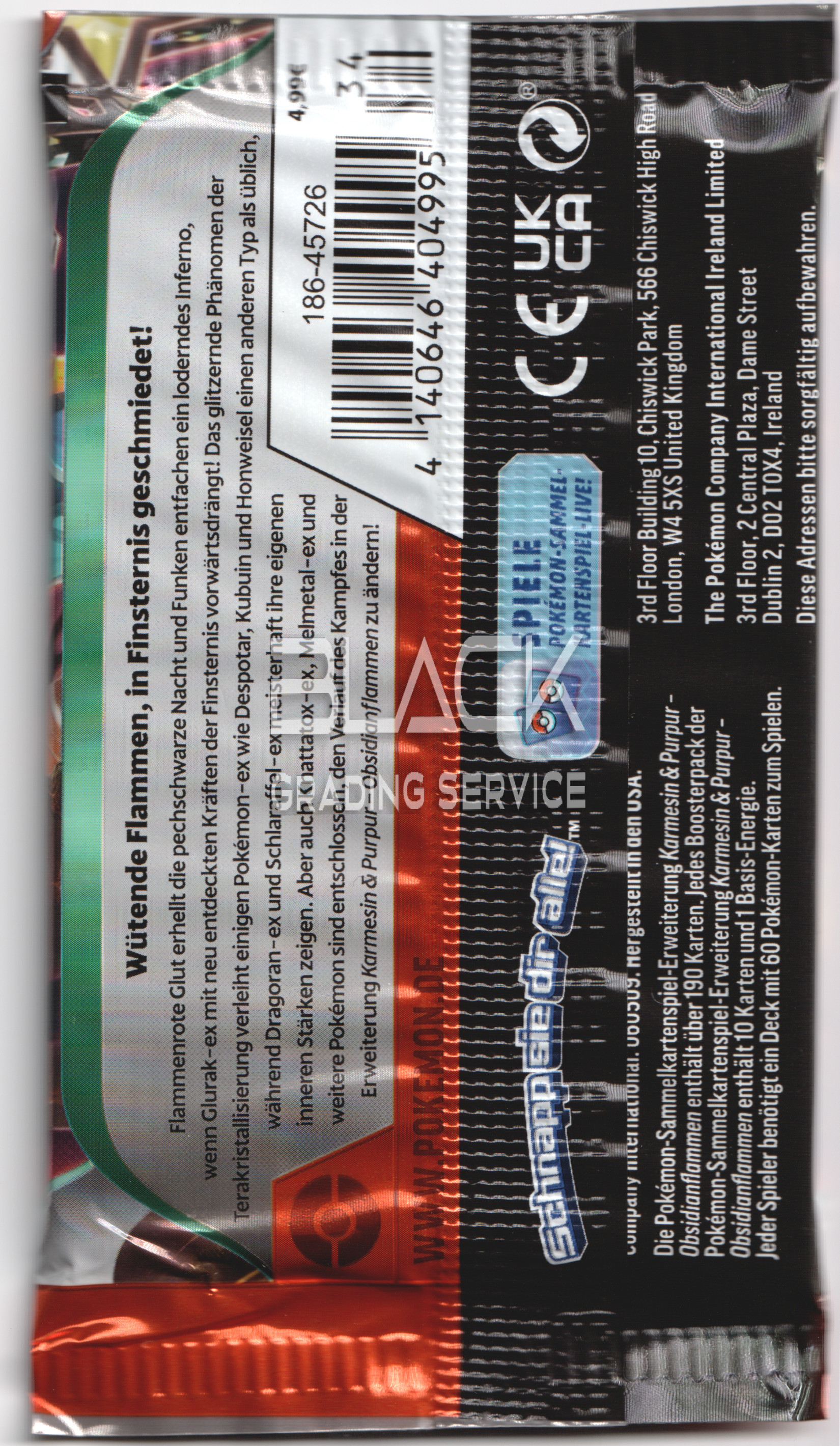 Back - Pokemon S&V GER Obsidian Flames