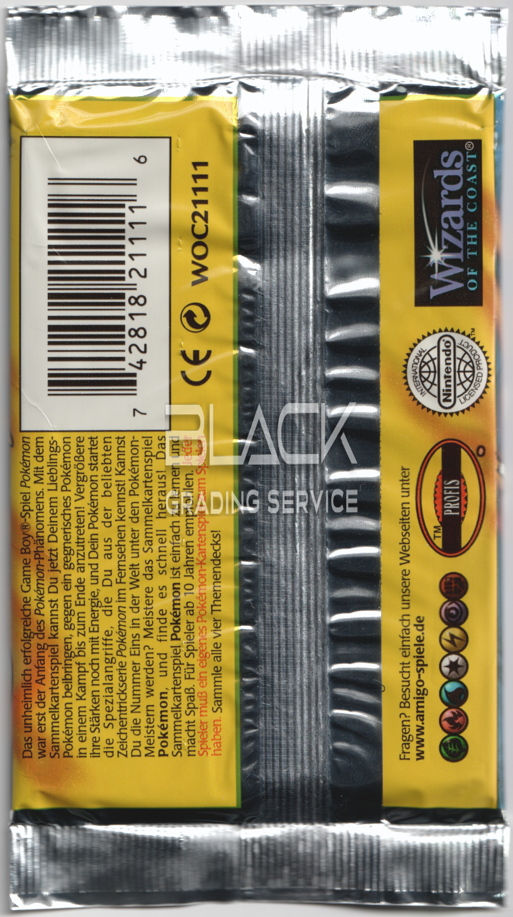 Back - Pokemon WOTC GER Base Set 1ST Edition