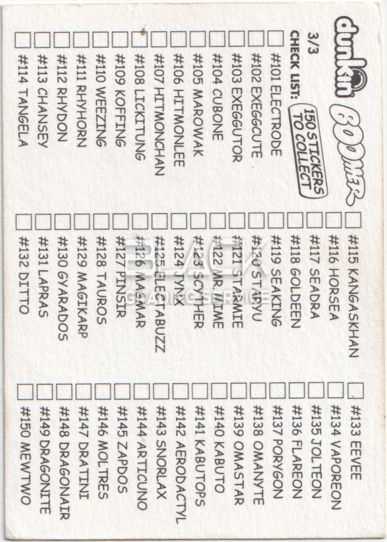 Back - Pokemon Dunkin Boomer Sticker