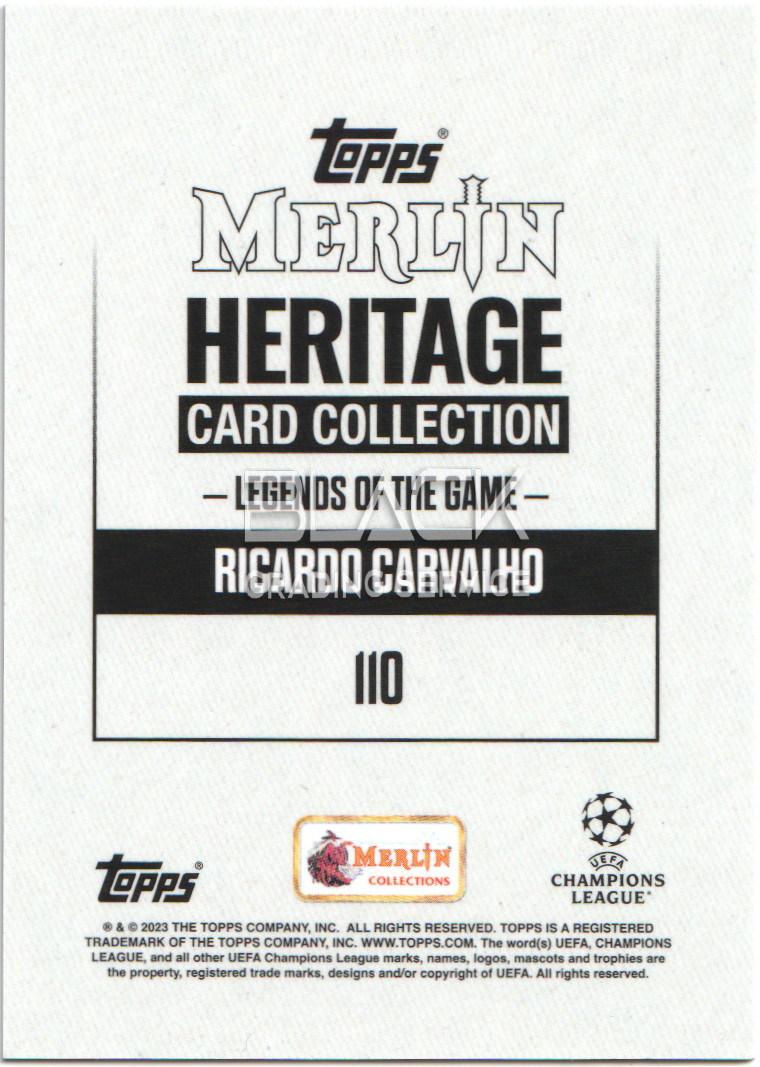 Back - Topps UCC Merlin Heritage Card Collection