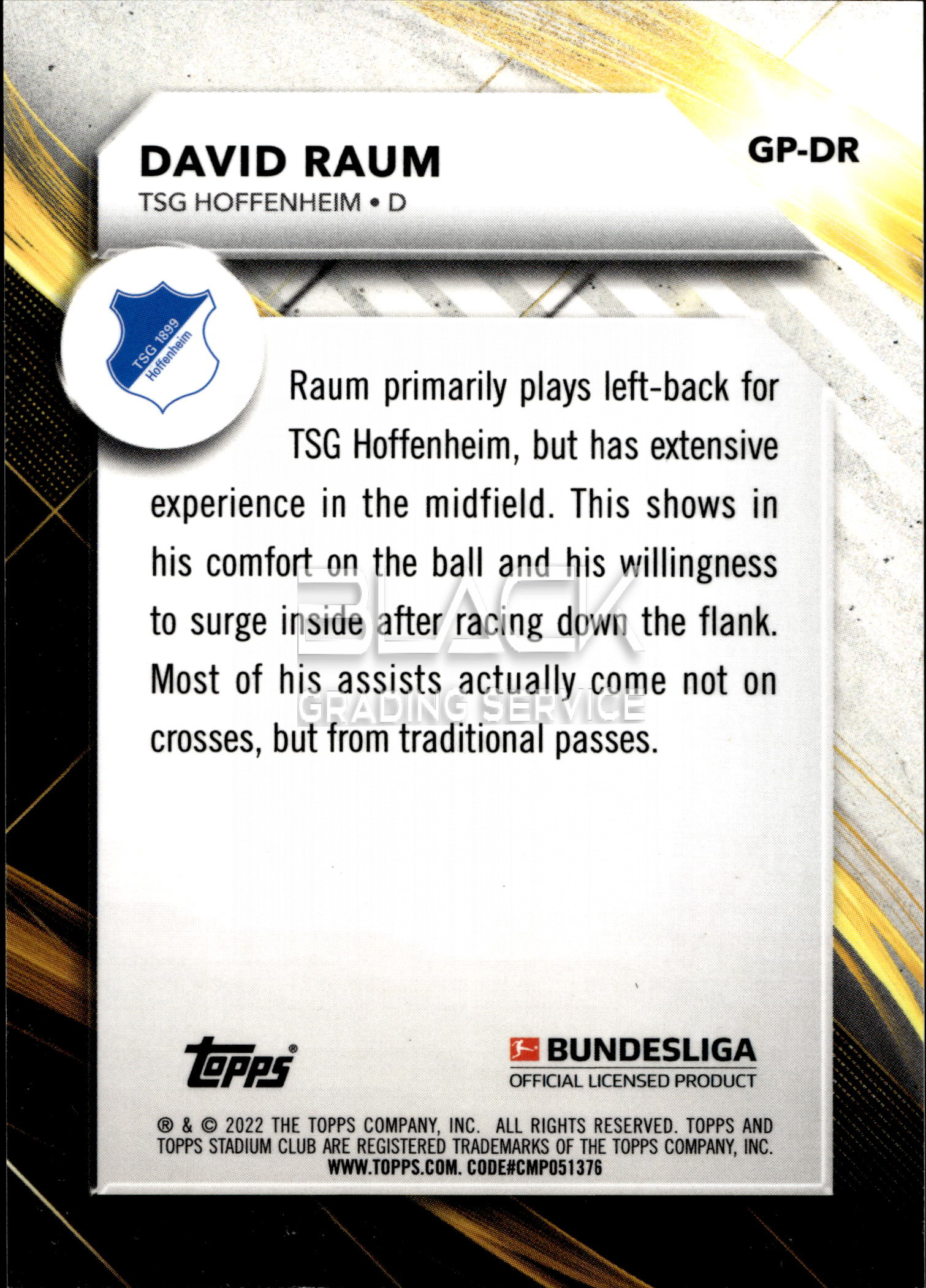 Back - Topps UCC STADIUM CLUB CHROME