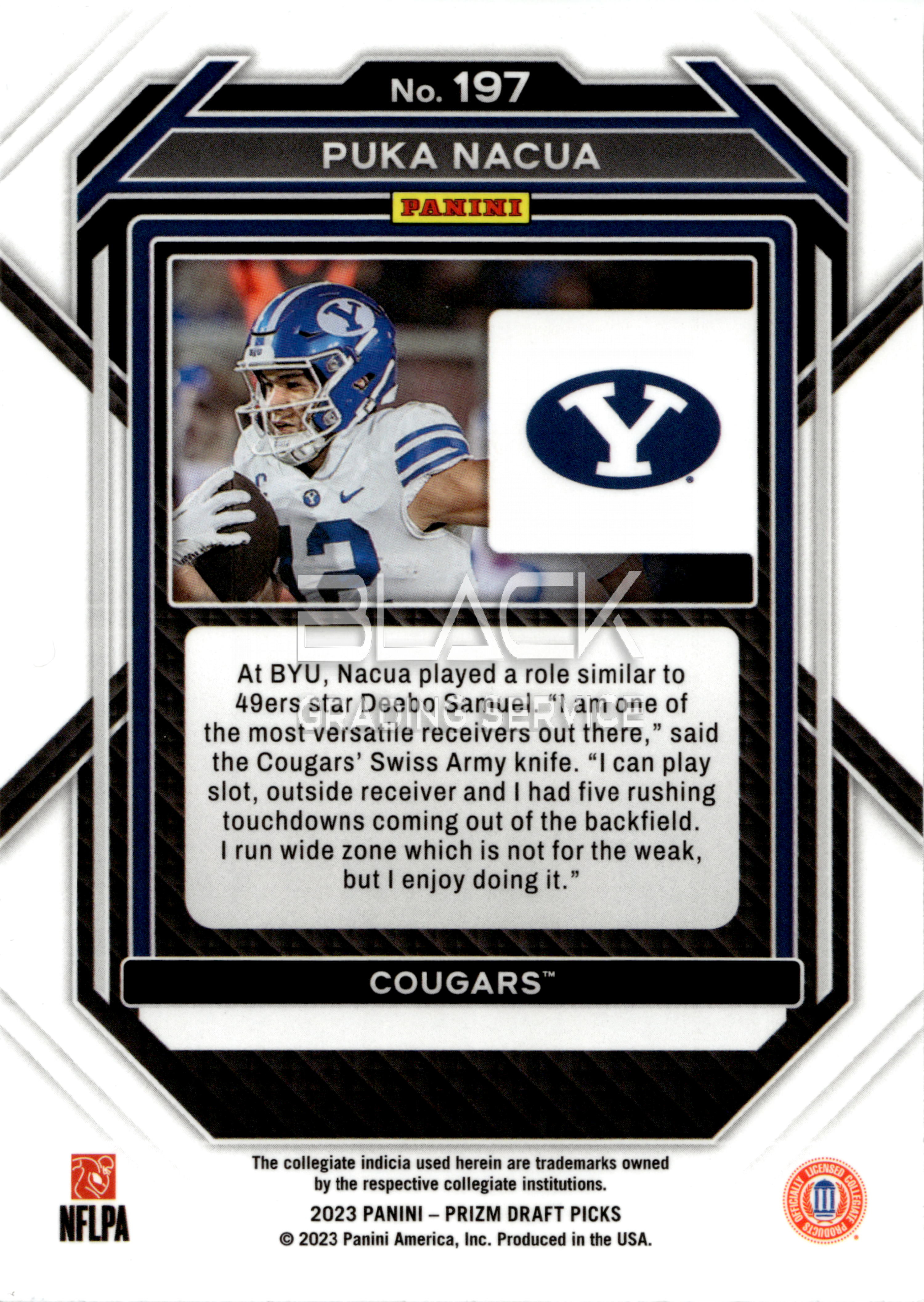 Back - Panini Prizm Draft Picks