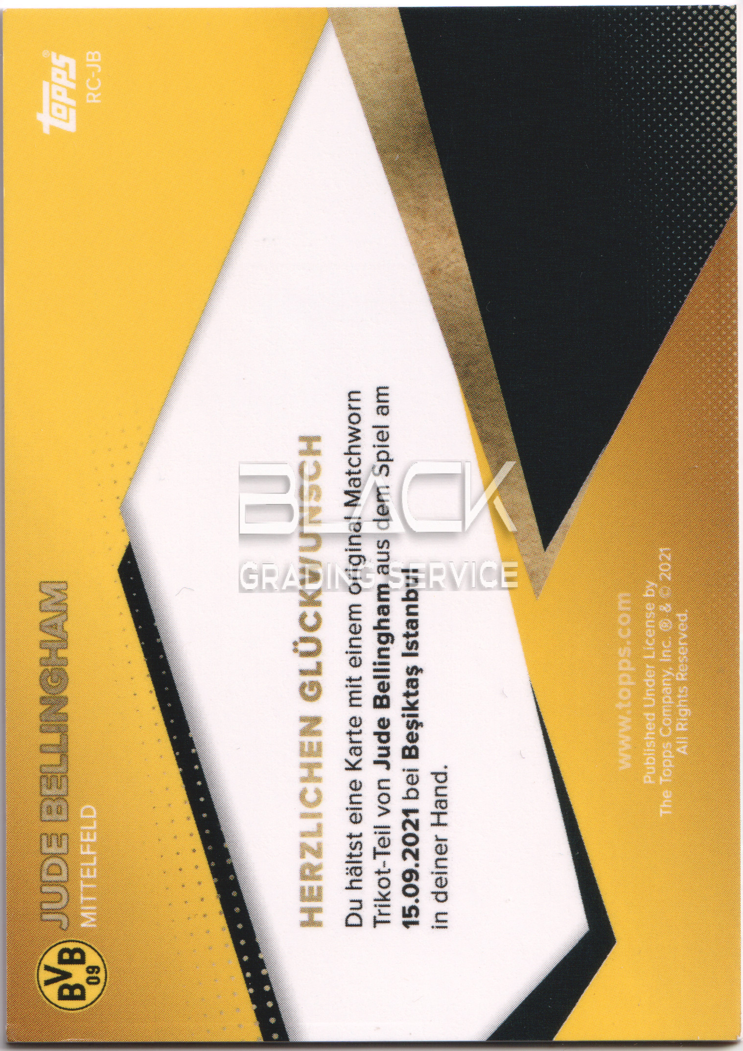 Back - Topps Borussia Dortmund Team Set