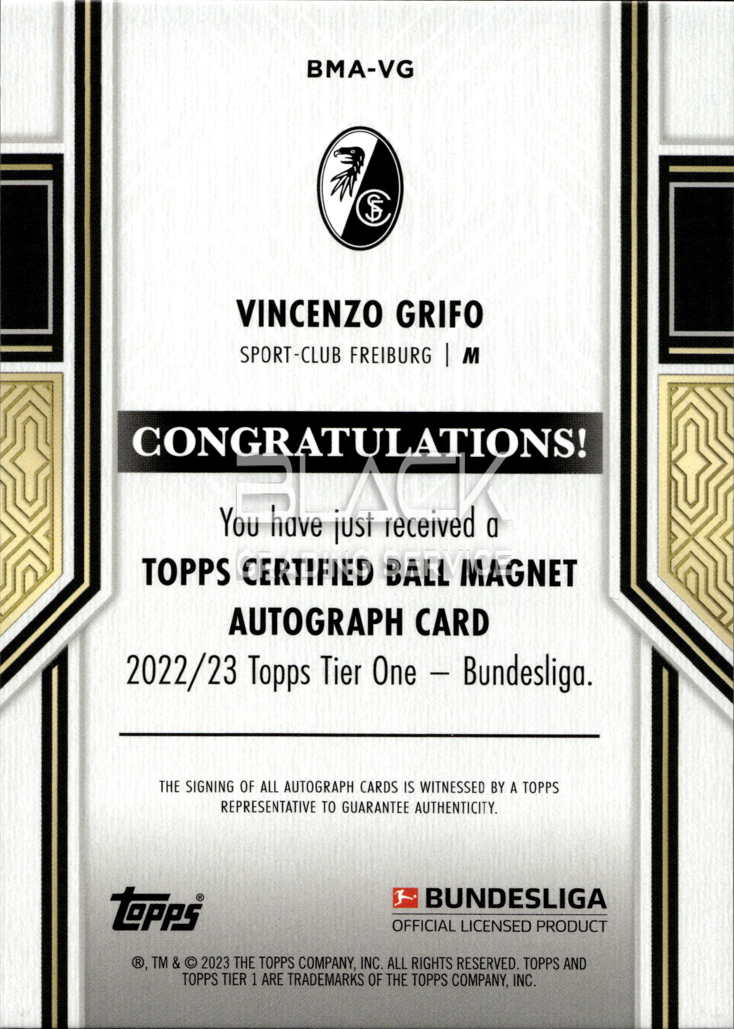 Back - Topps Tier One Bundesliga