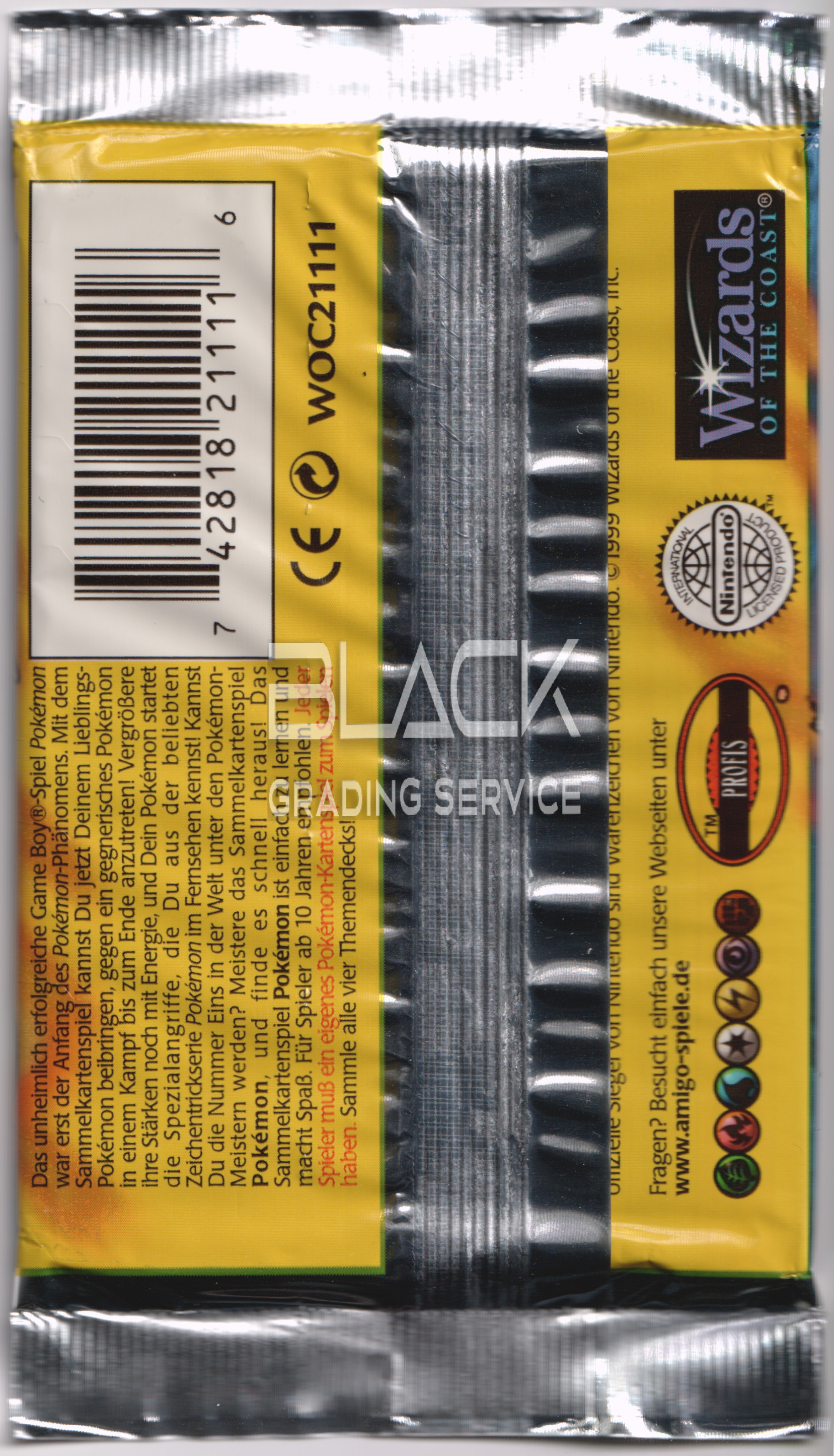 Back - Pokemon GER Base Set 1ST Edition