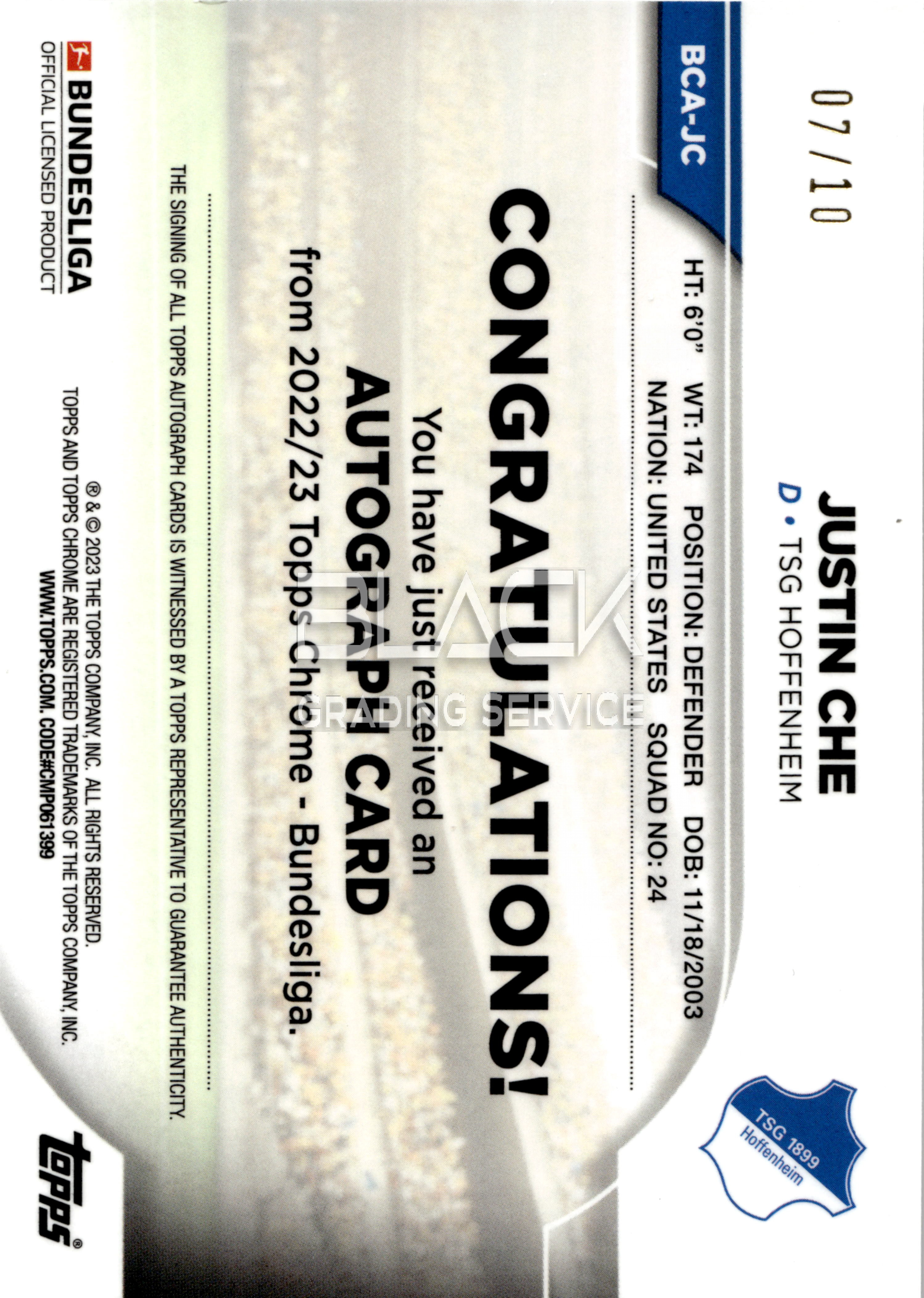 Back - Topps Chrome Bundesliga