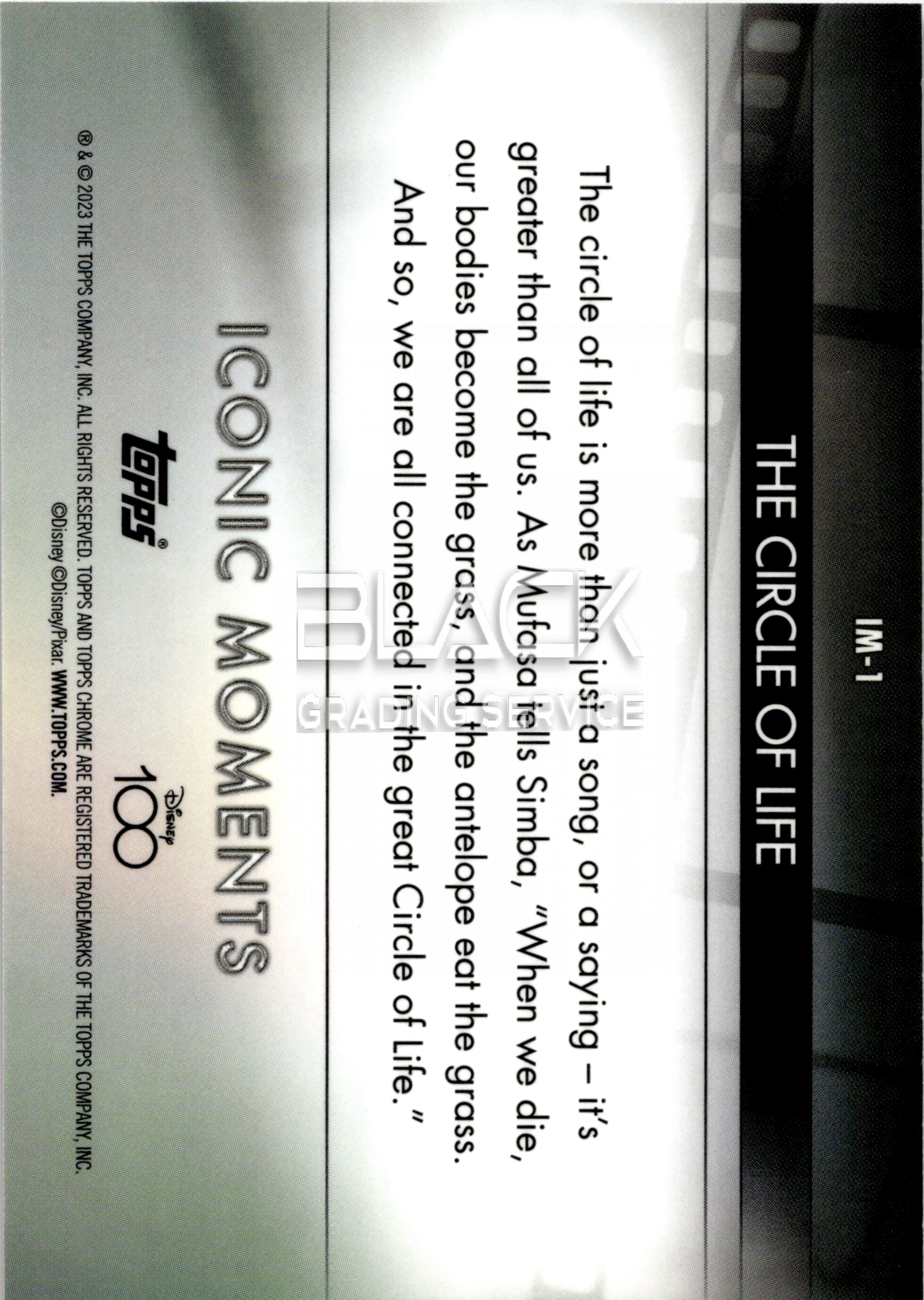 Back - Topps Chrome Disney 100