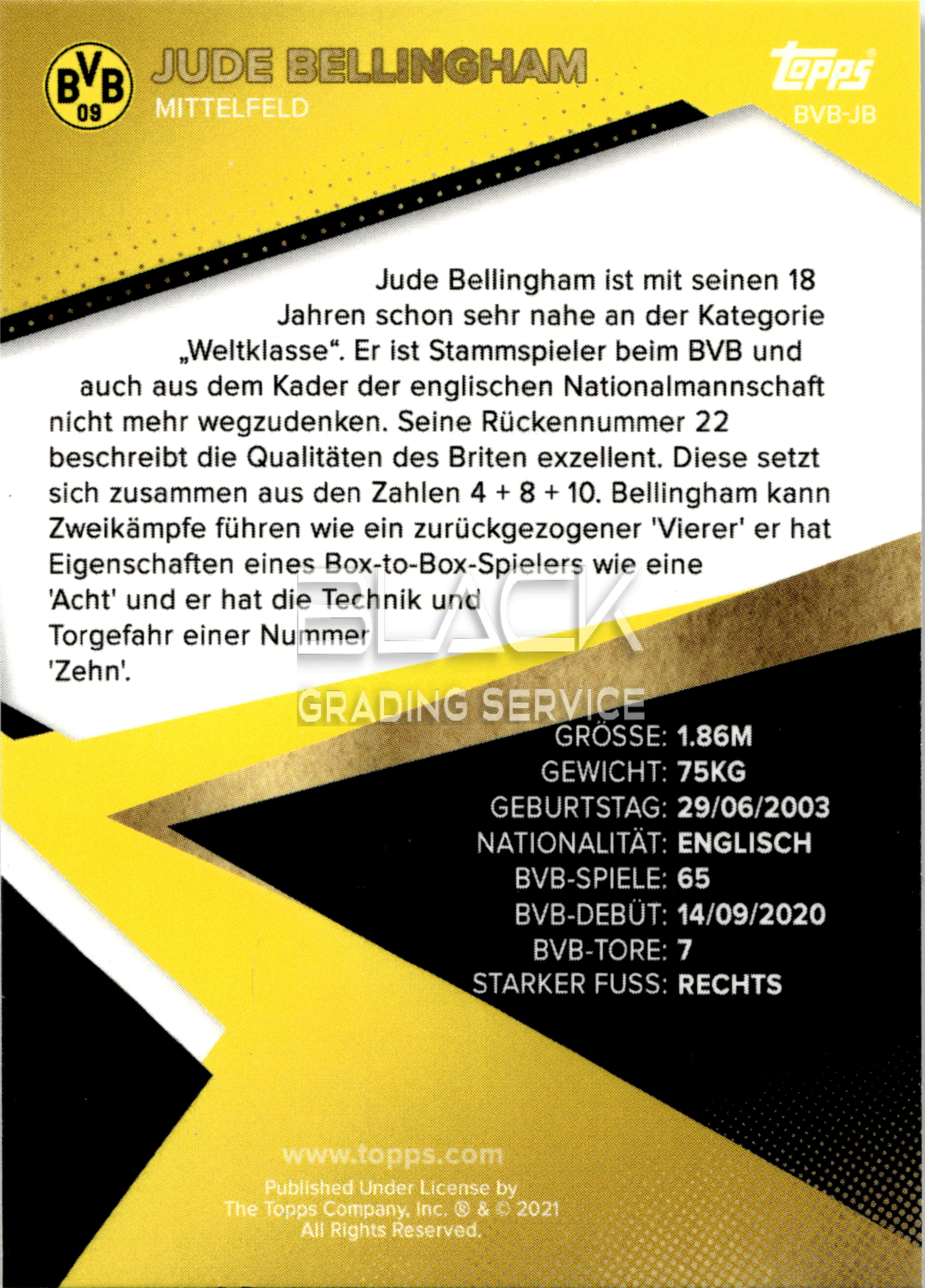 Back - Topps BVB Team Set