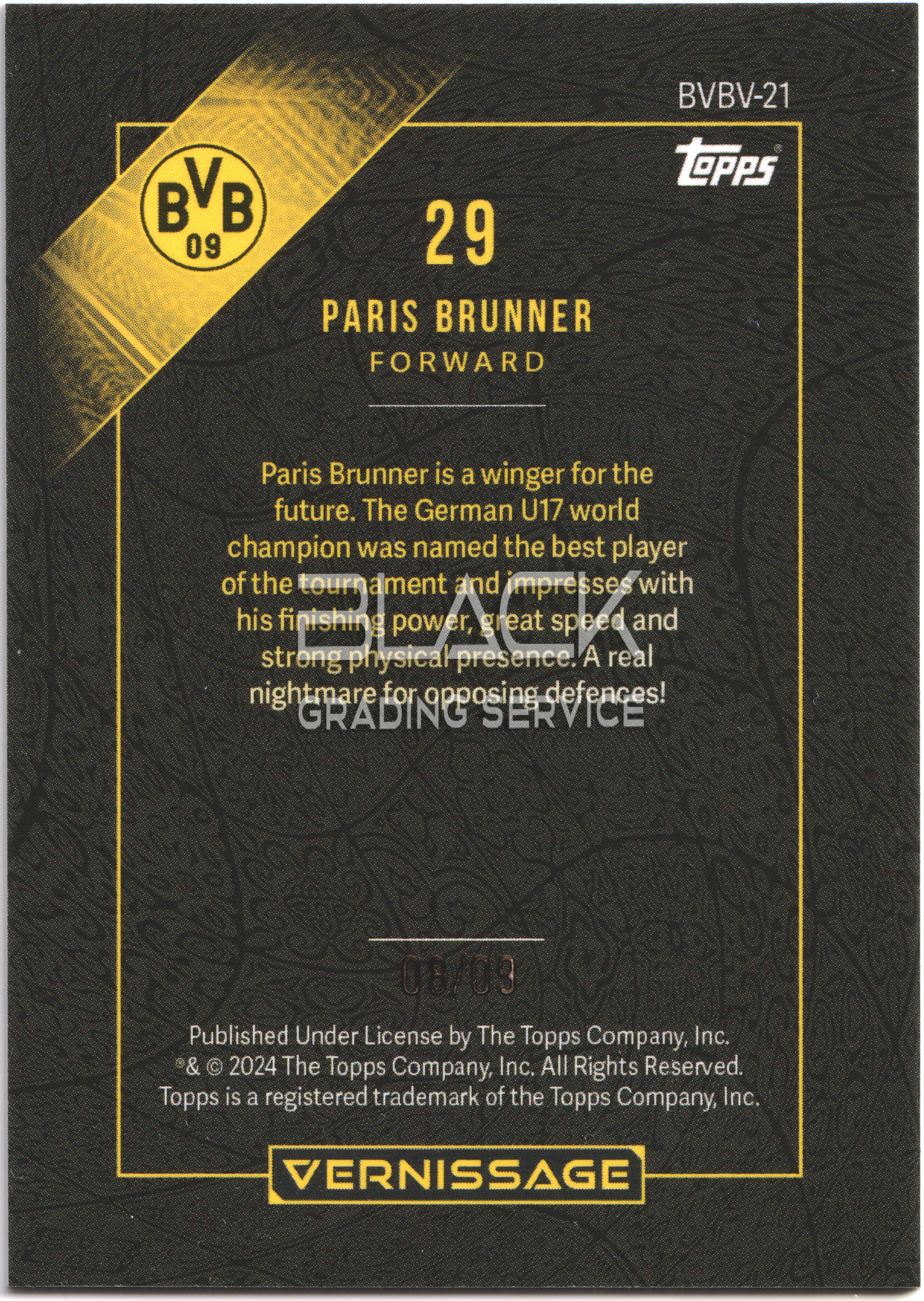 Back - Topps Borussia Dortmund Vernissage