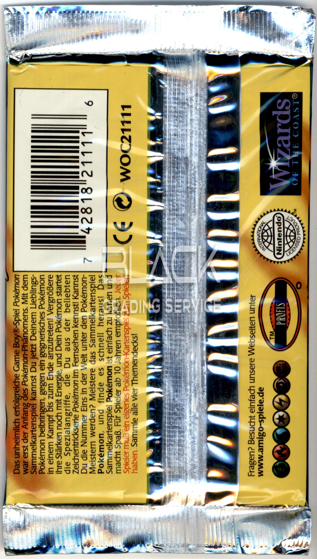 Back - Pokemon WOTC GER Base Set 1ST Edition