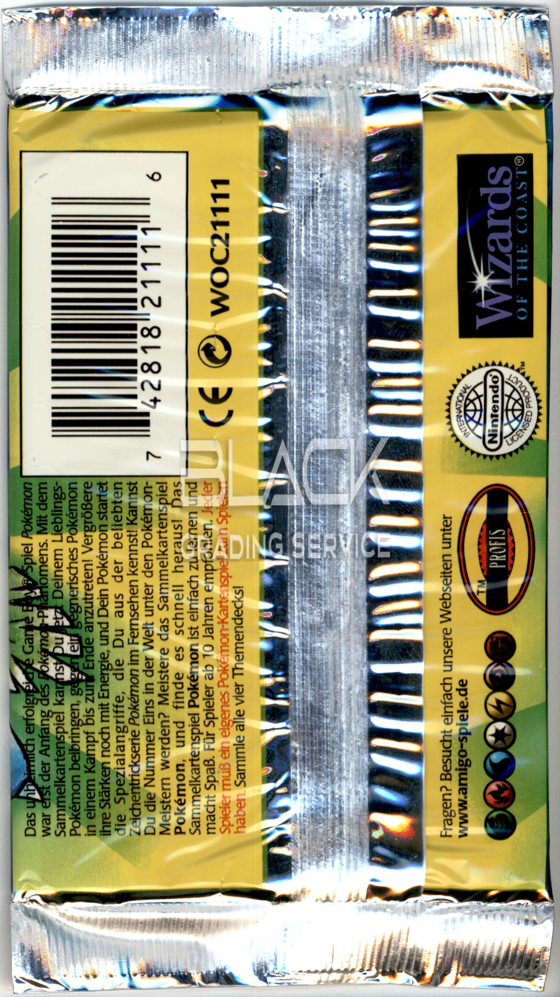 Back - Pokemon WOTC GER Base Set 1ST Edition