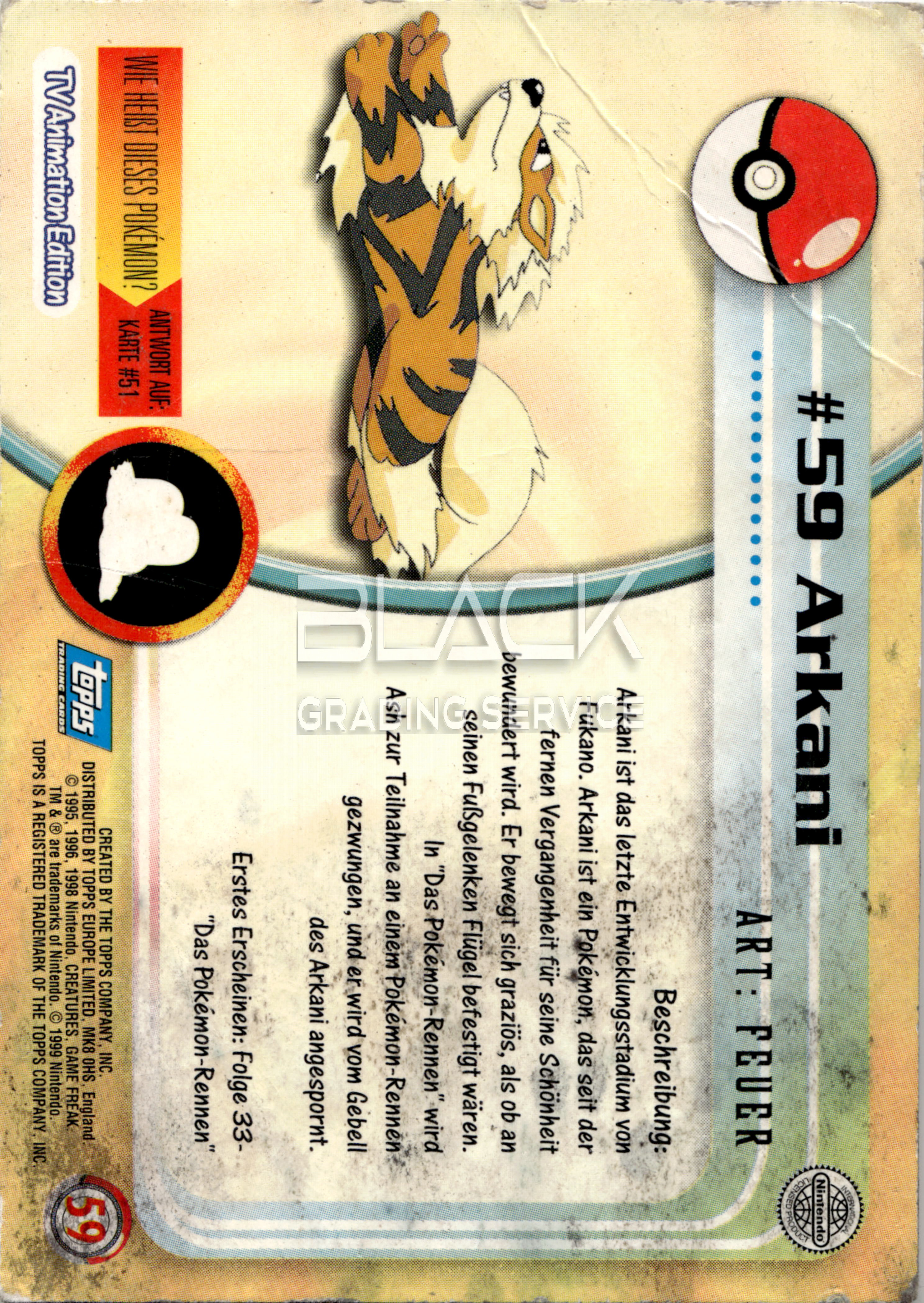 Back - Topps Pokemon TV Animation Edition
