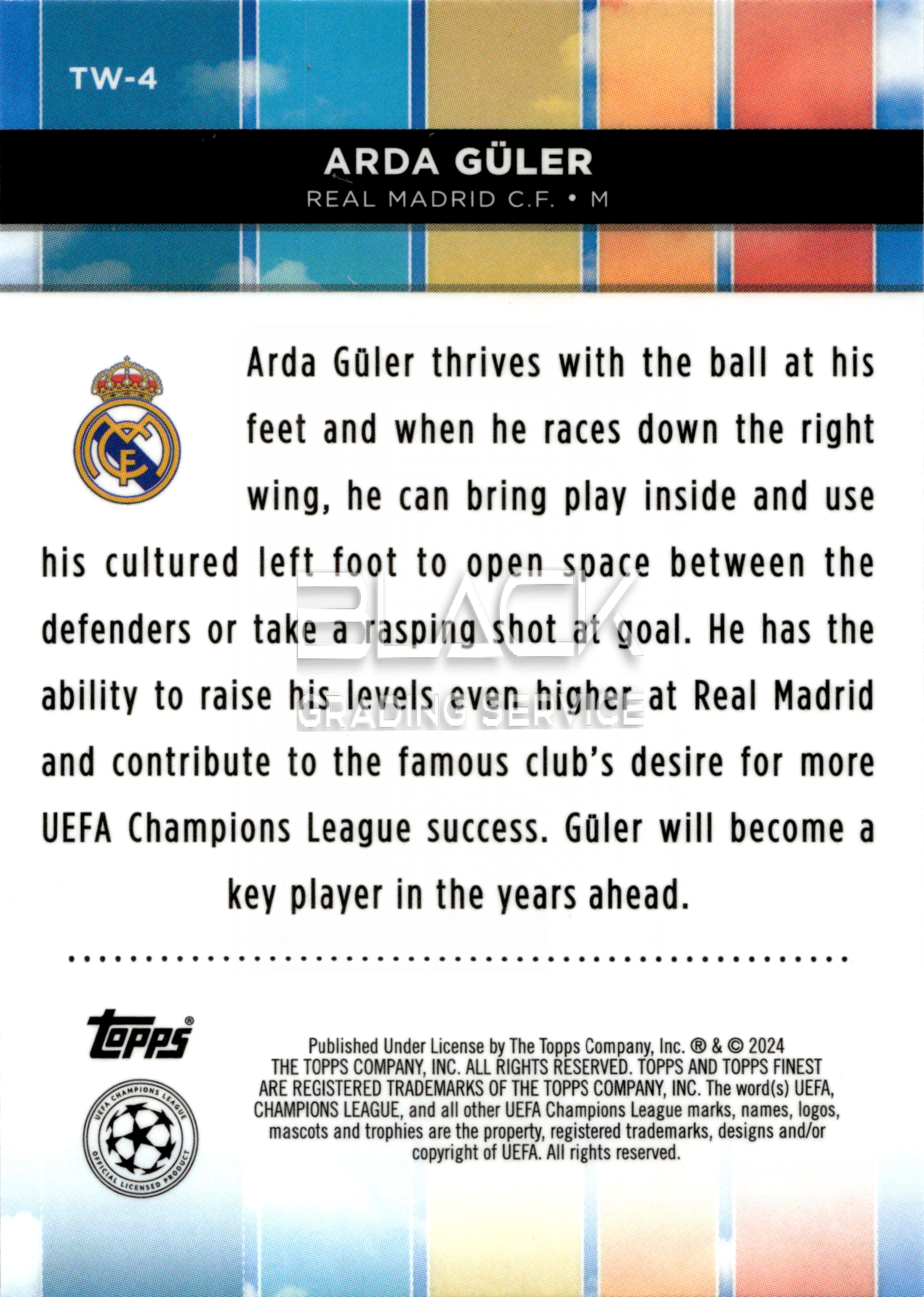 Back - Topps Finest UCC Top of the World