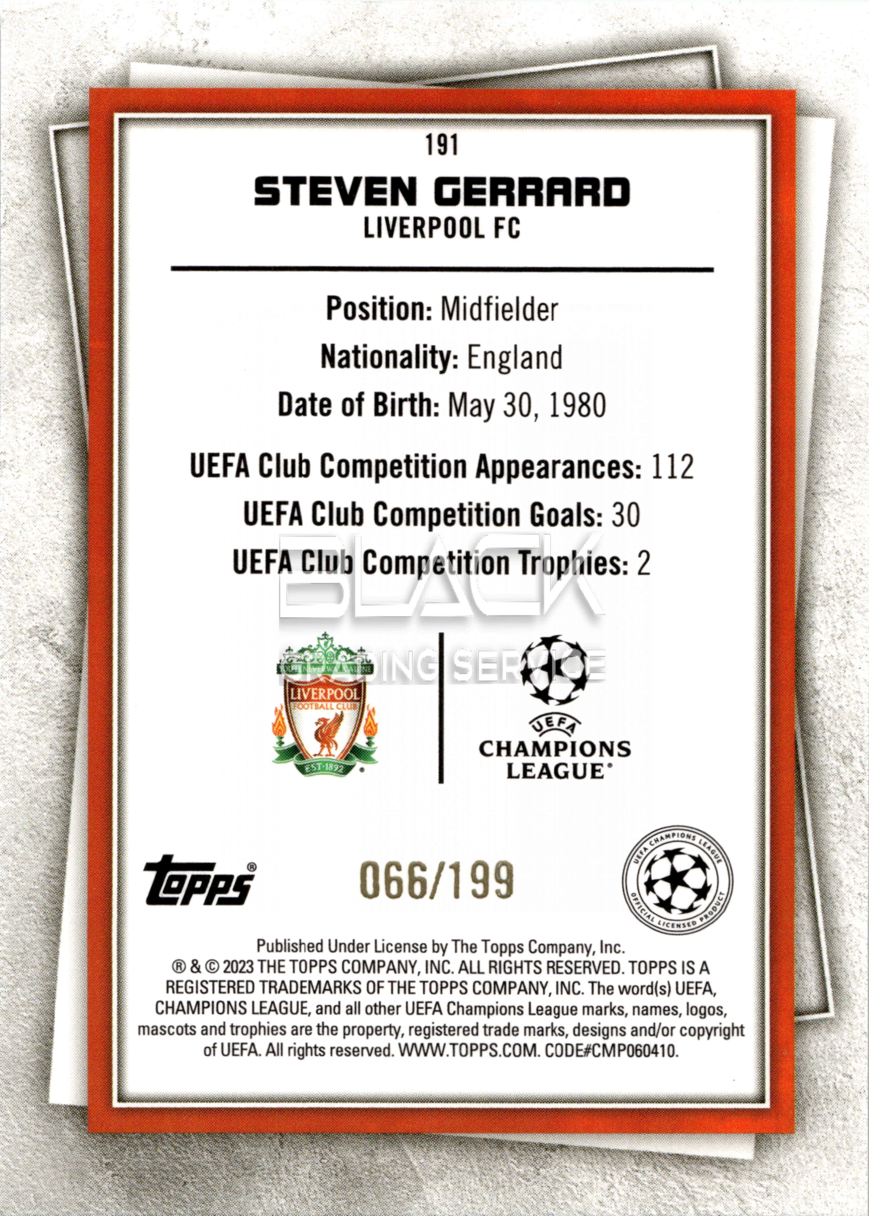 Back - Topps UCC Superstars