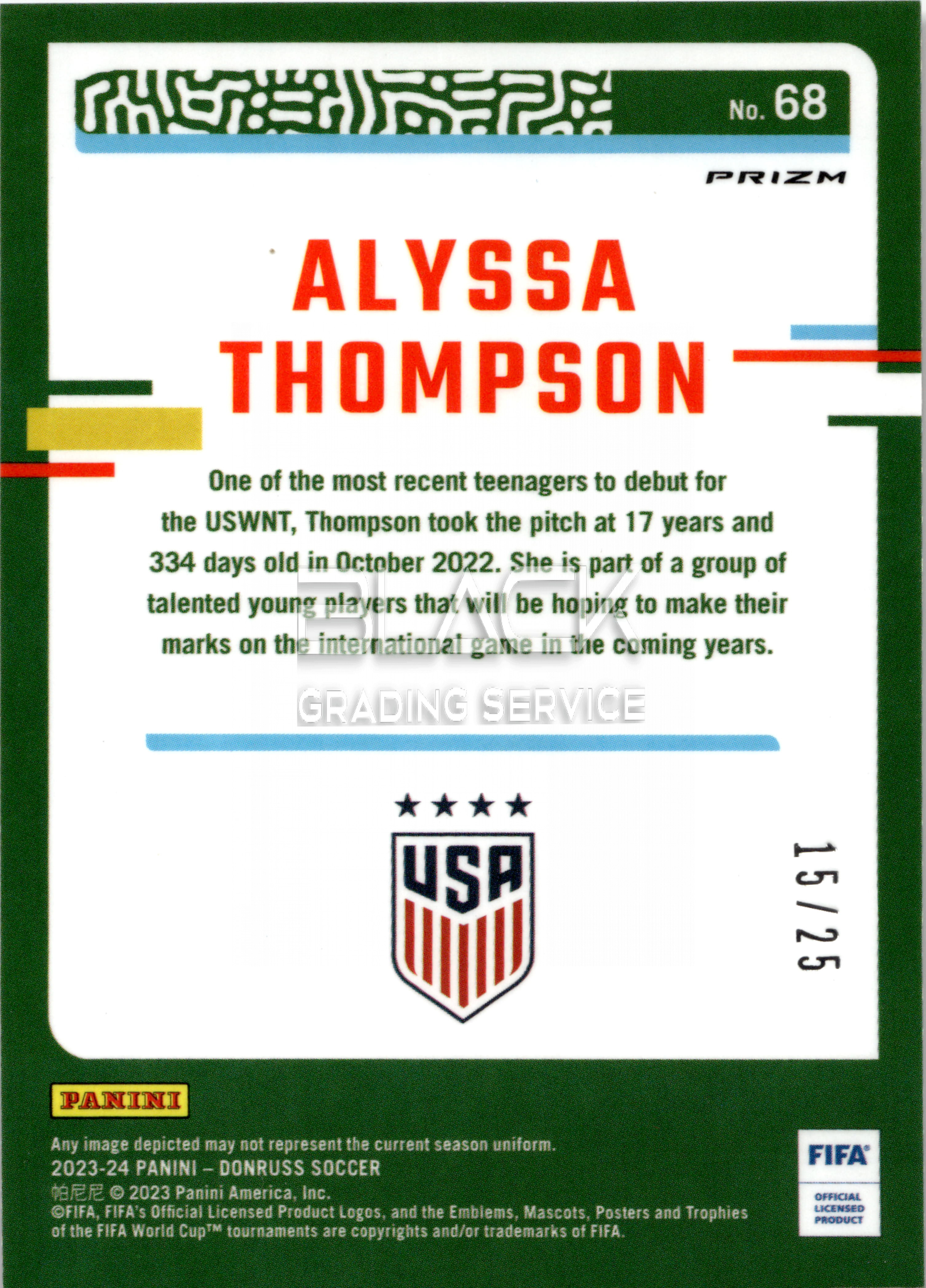 Back - Panini Donruss Optic