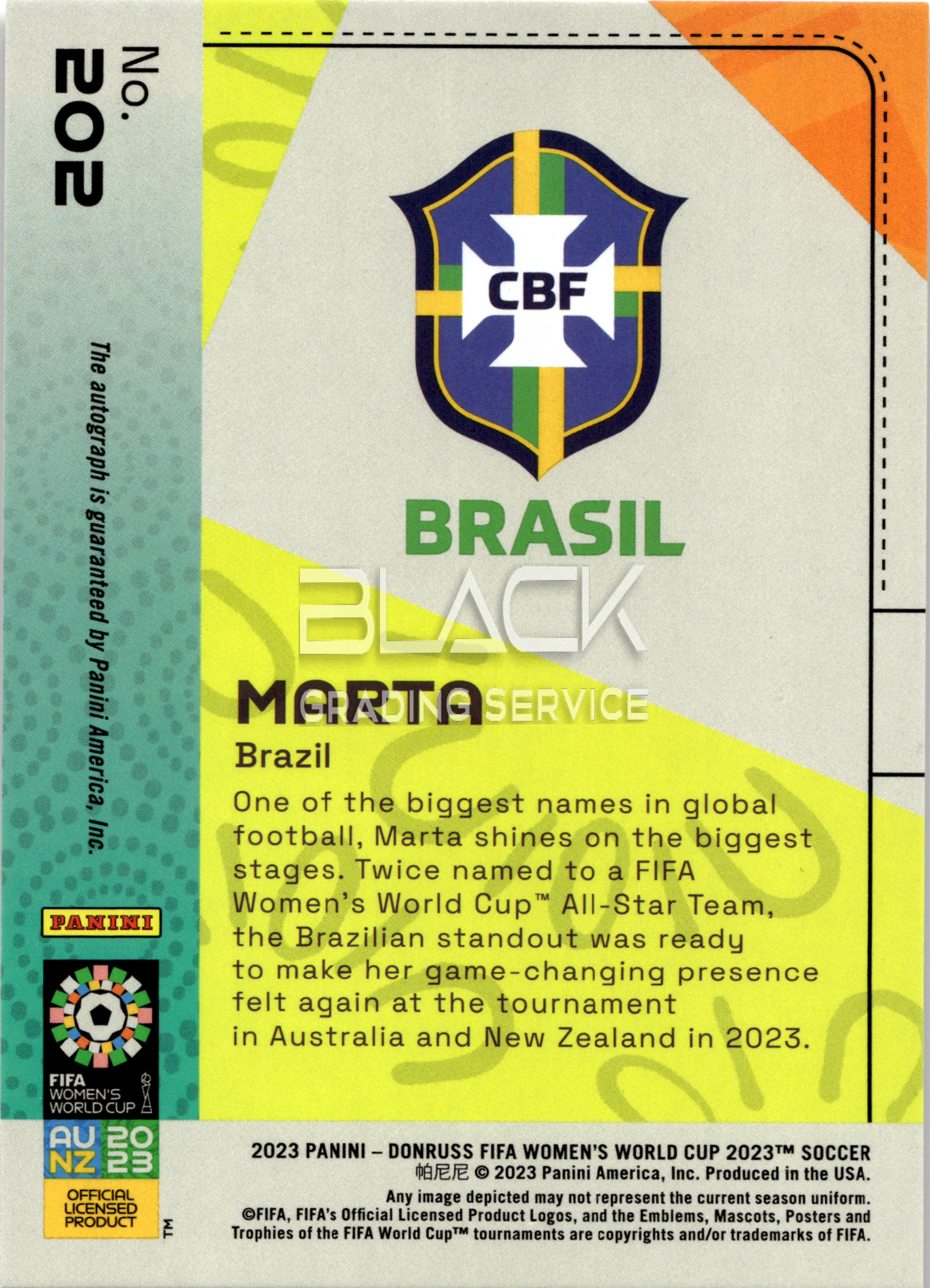 Back - Panini Donruss Fifa Women's World Cup 2023