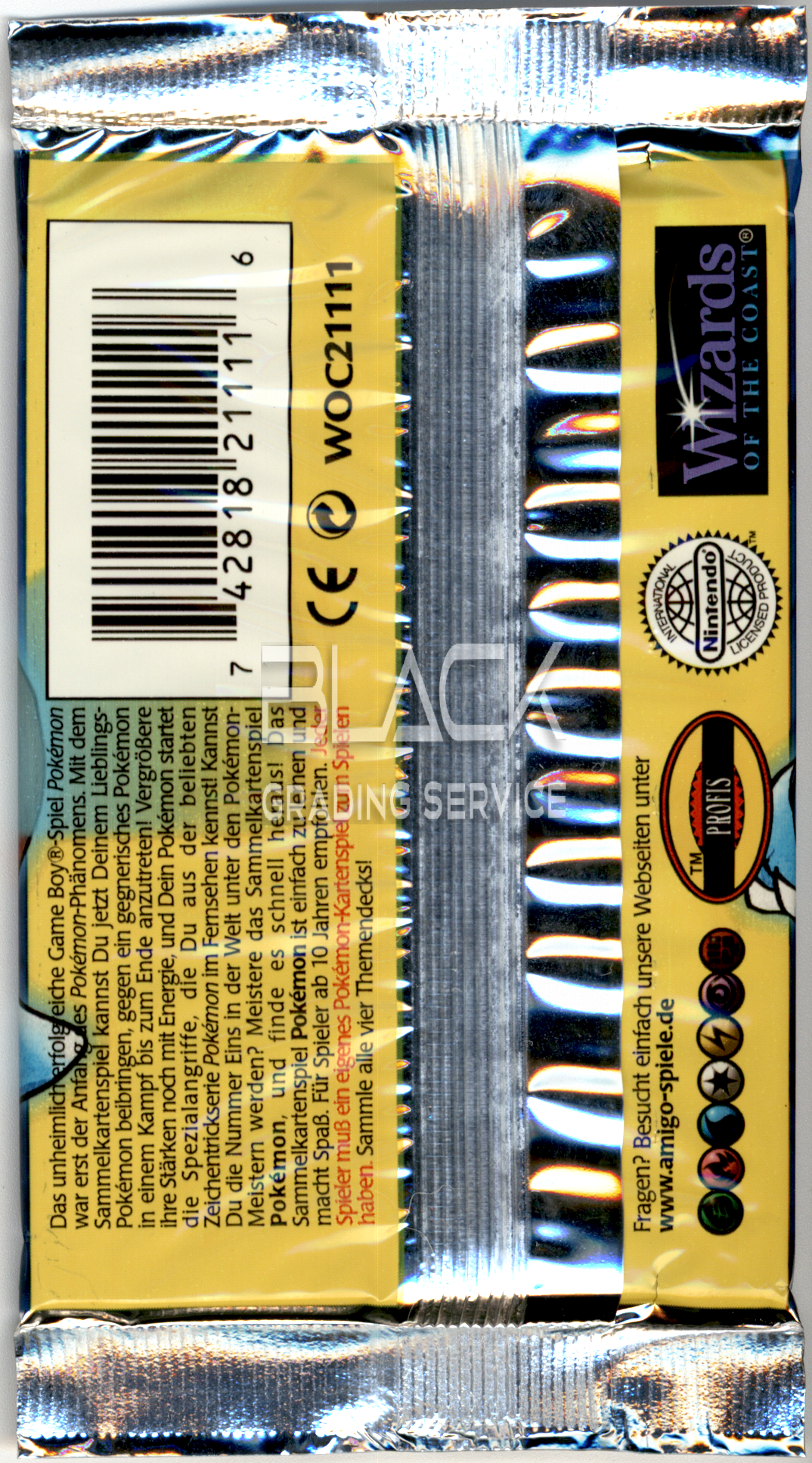 Back - Pokemon WOTC GER Base Set 1ST Edition