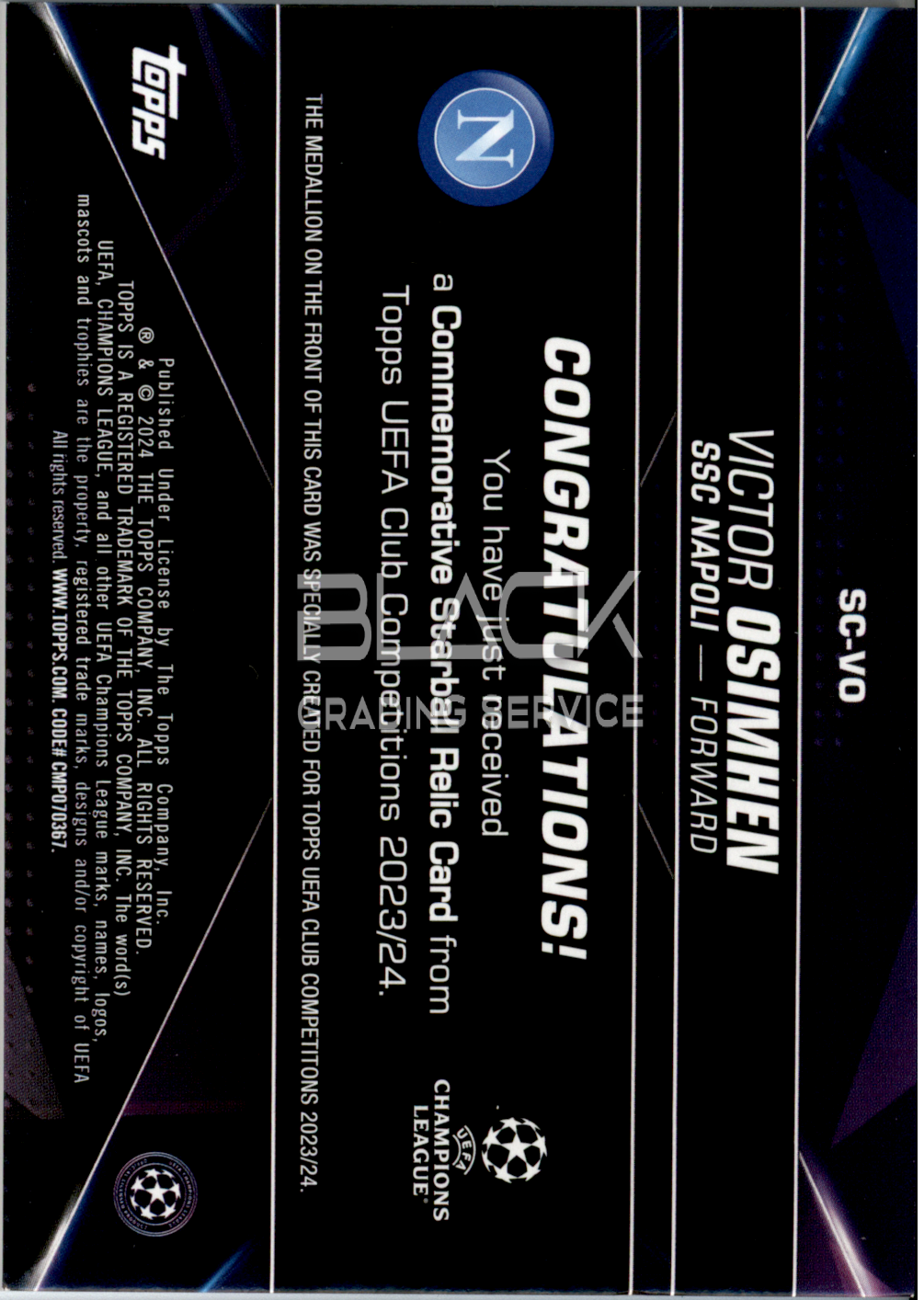 Back - Topps Pristine ROAD TO UEFA EURO 2024