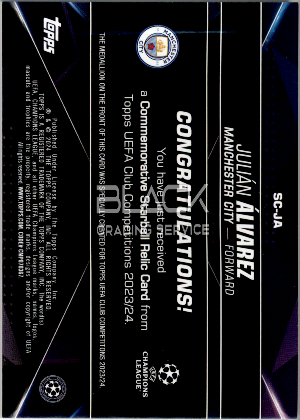 Back - Topps Pristine ROAD TO UEFA EURO 2024