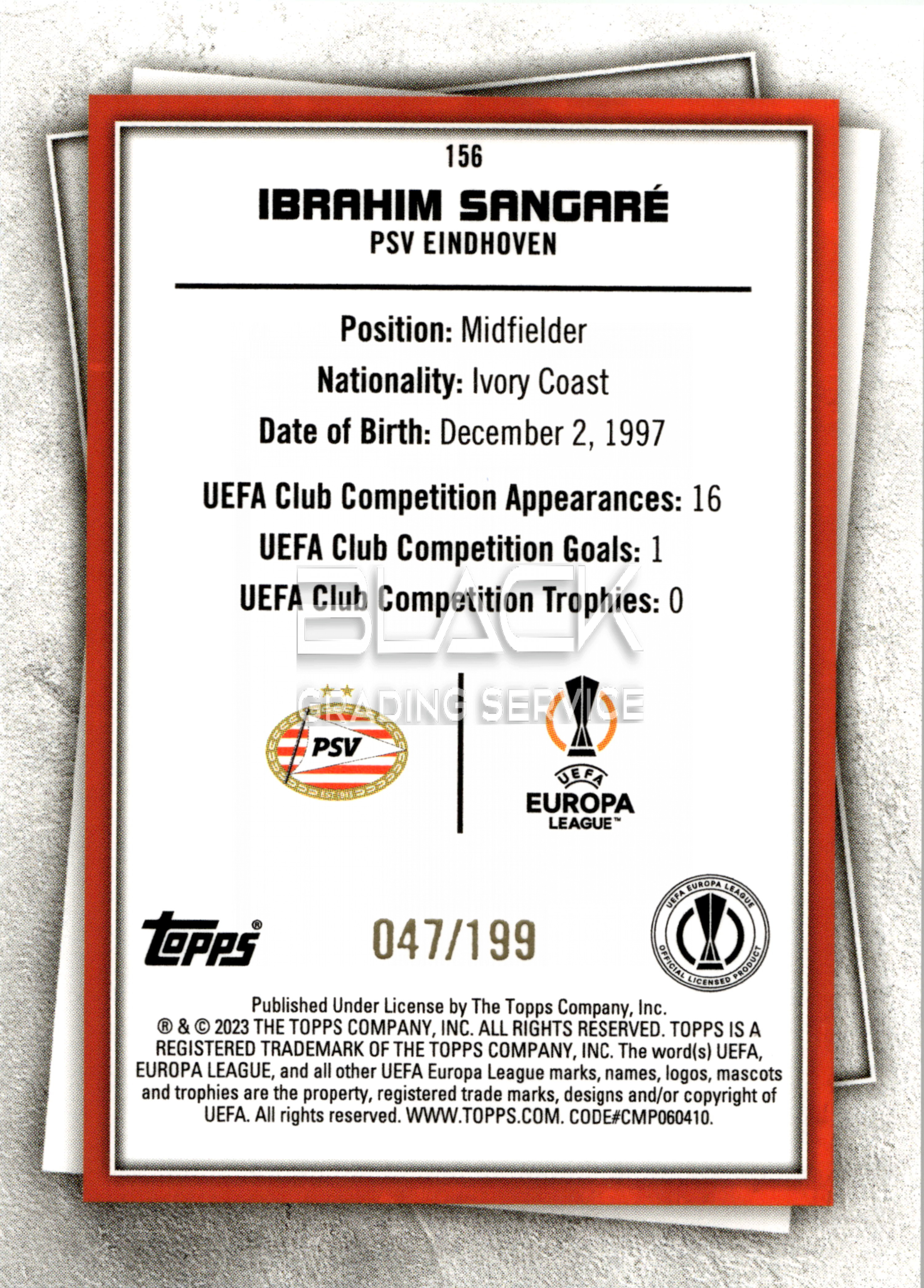 Back - Topps UCC Superstars