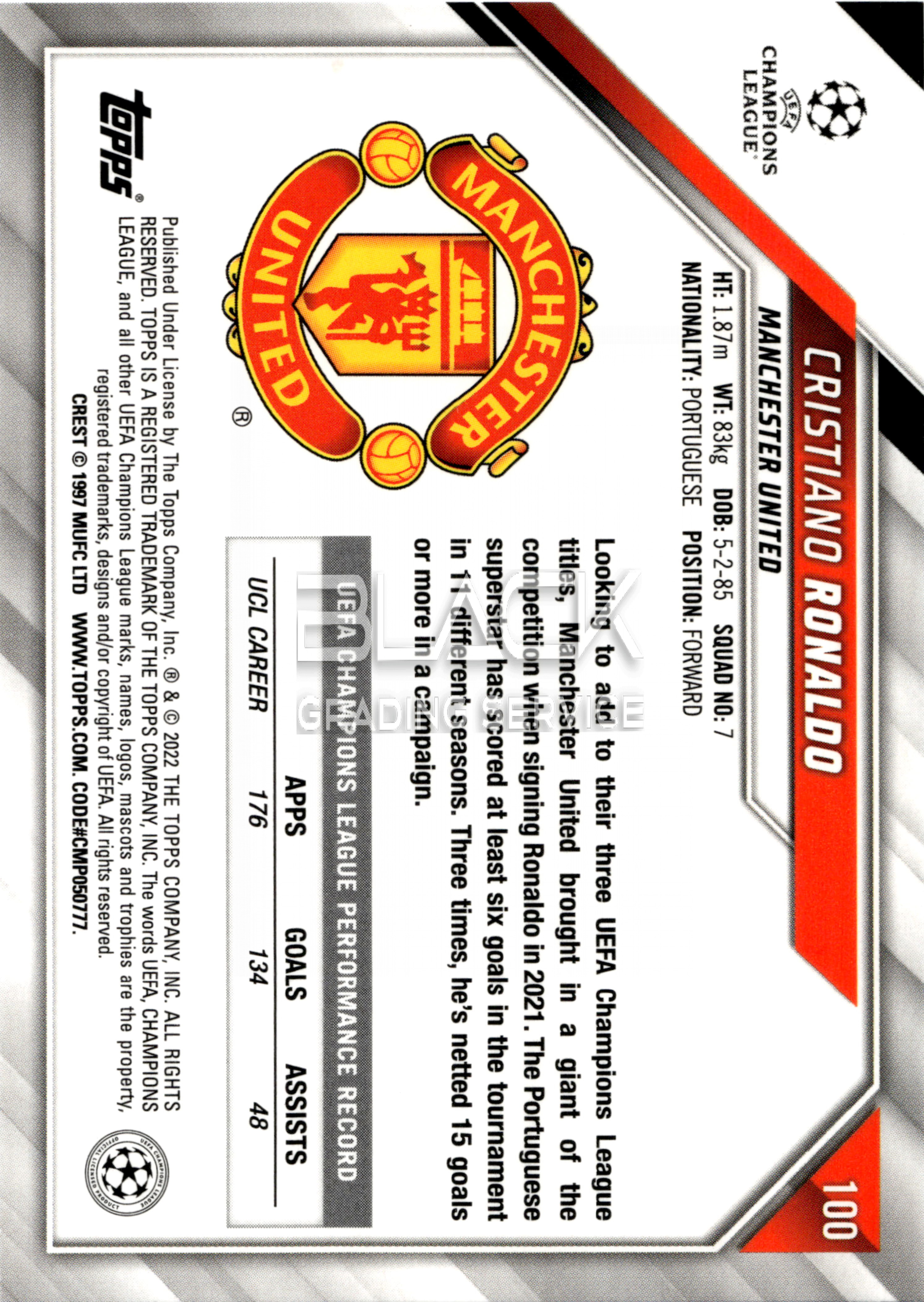 Back - topps UCL 1st Edition Box