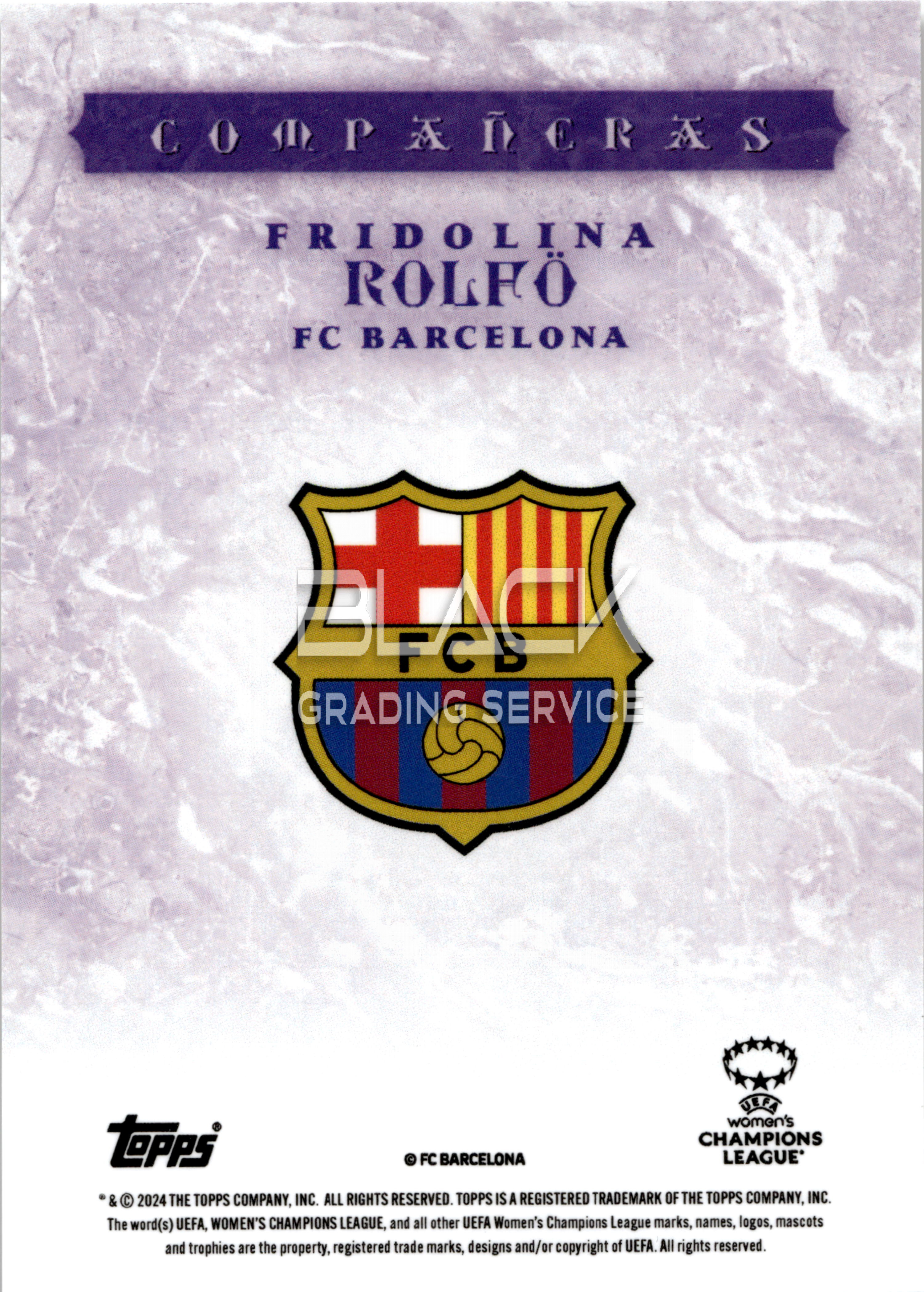 Back - Topps Chrome Women’s UCL