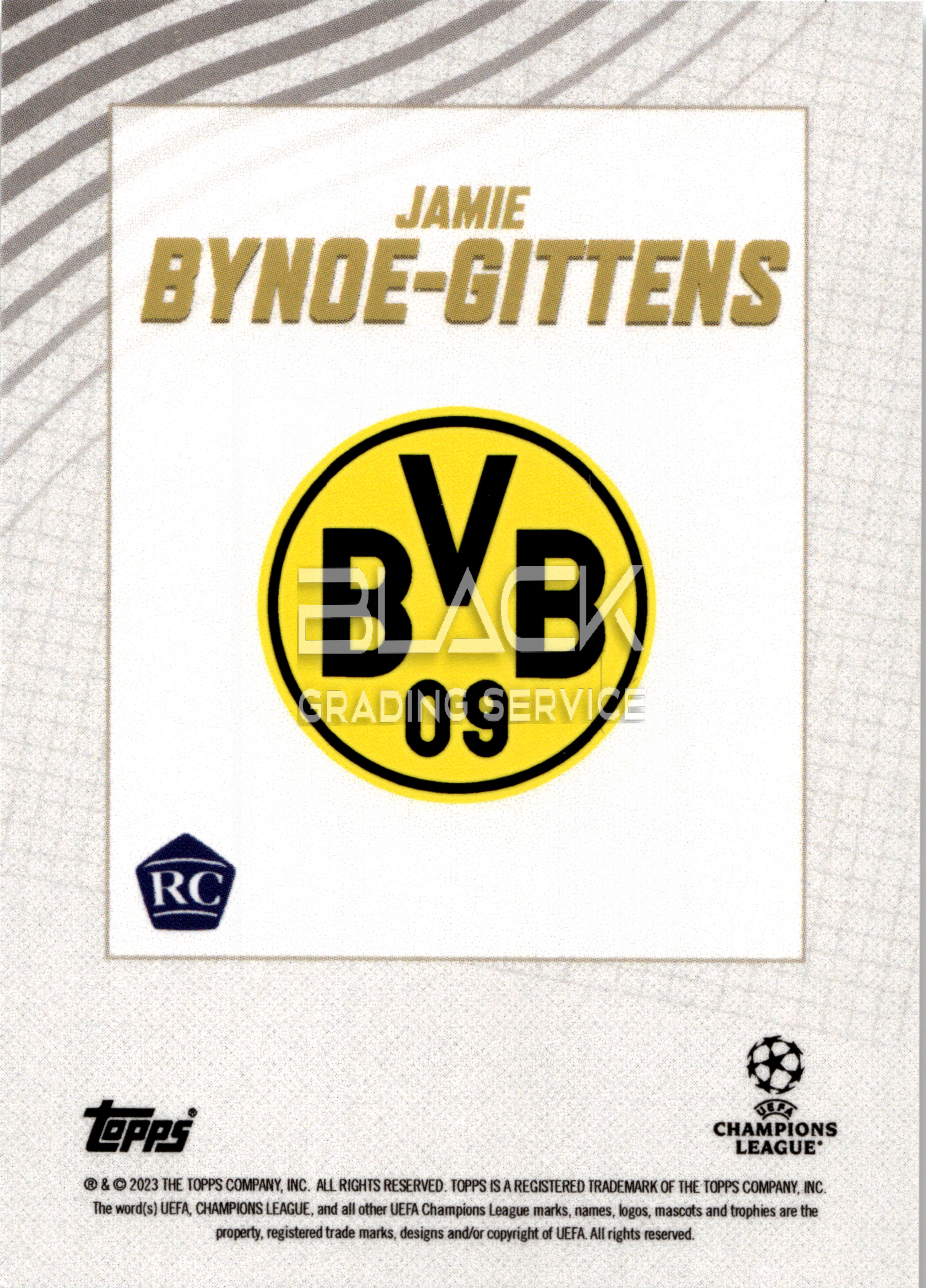 Back - Topps UCC GOLD